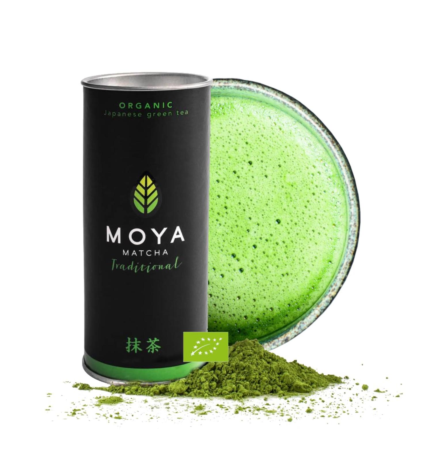 Organic Moya Matcha Tea Green Powder 30g Traditional Grade (II) | Ideal for Lattes, Smoothies, and Lemonades | Pack of 1 - Buy Online on SooperMarket.com