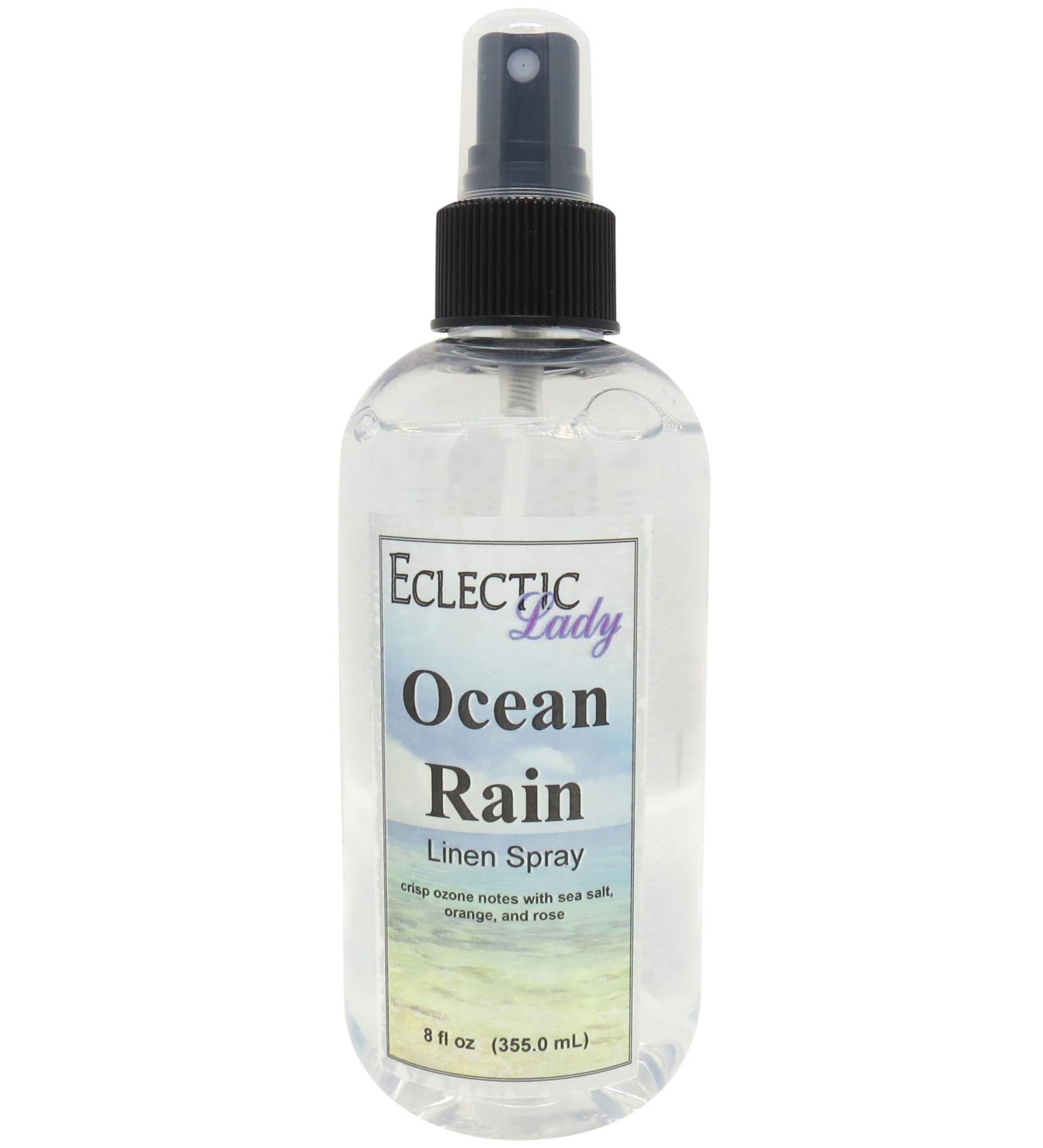 Ocean Rain Linen Spray 8 ounces - Eclectic Lady Sheet and Linen Spray - No Artificial Colors Parabens or Preservatives - Long-Lasting Scent for Bed Fabric & Pillow 8 Fluid Ounces - Buy Online on SooperMarket.com