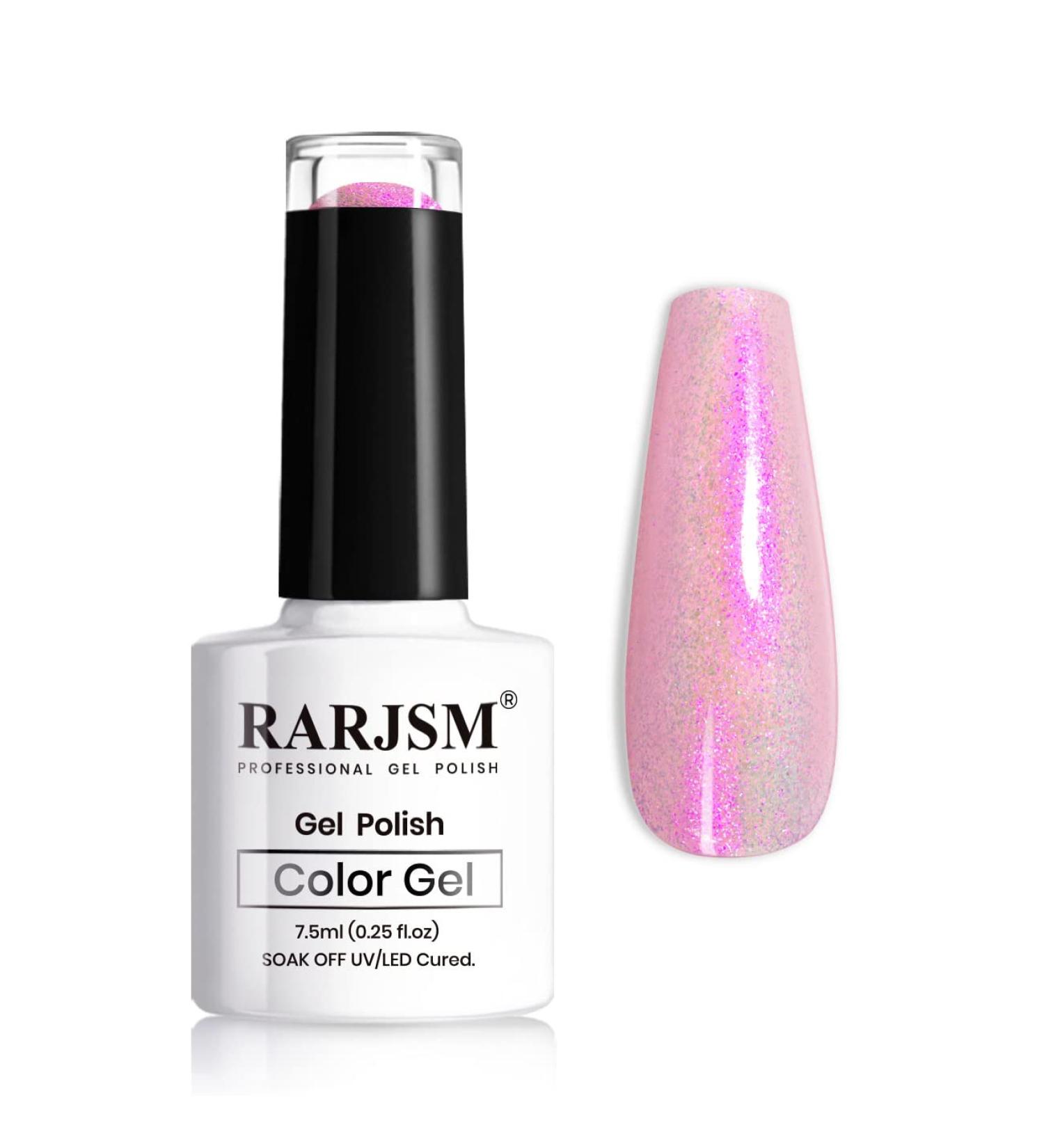 Mermaid Effect Pearl Glitter Gel Polish - Reflective Sparkle Shiny Clear Pastel Nail Gel - 7.5ml - UV/LED Lamp Cure - Nail Art Manicure - Buy Online on SooperMarket.com