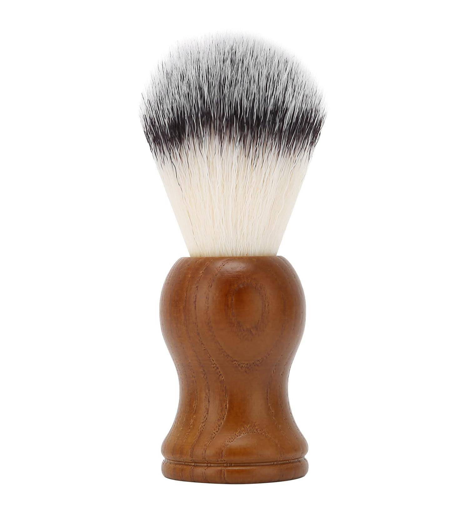 Professional Shaving Brush for Men - Wooden Handle Ideal for Home & Salon Use Perfect for All Beard Types - Buy Online on SooperMarket.com