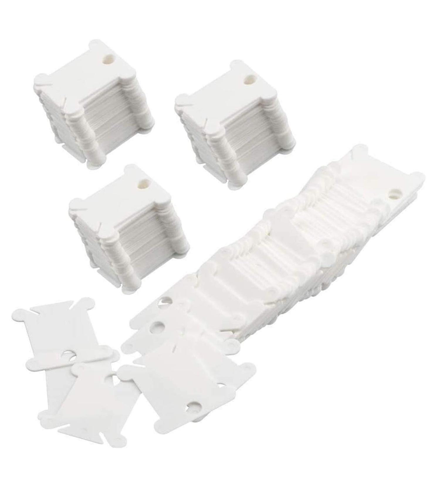 128 Pcs Plastic Embroidery Floss Bobbins - Cross Stitch Thread Organizer and Sewing Storage in White - Buy Online on SooperMarket.com