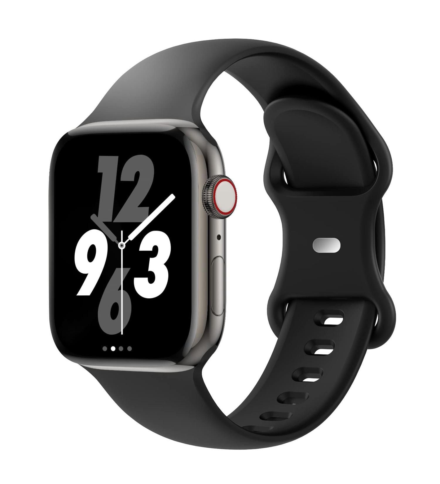 Acrbiutu Silicone Sport Band for Apple Watch 38/40/41mm - Black, S/M - Buy Online on SooperMarket.com