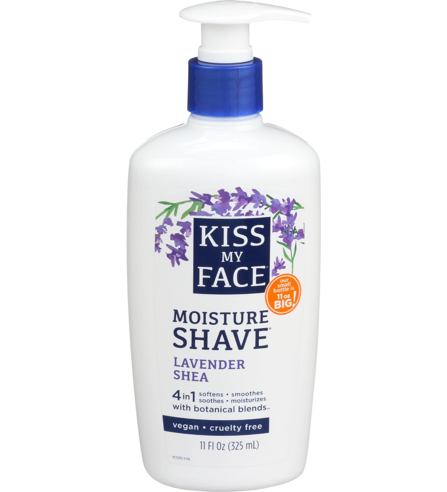 Kiss My Face Lavender & Shea Moisture Shave 11oz Pump (3 Pack) - Hydrating Shaving Cream for Sensitive Skin | International Shipping - Buy Online on SooperMarket.com