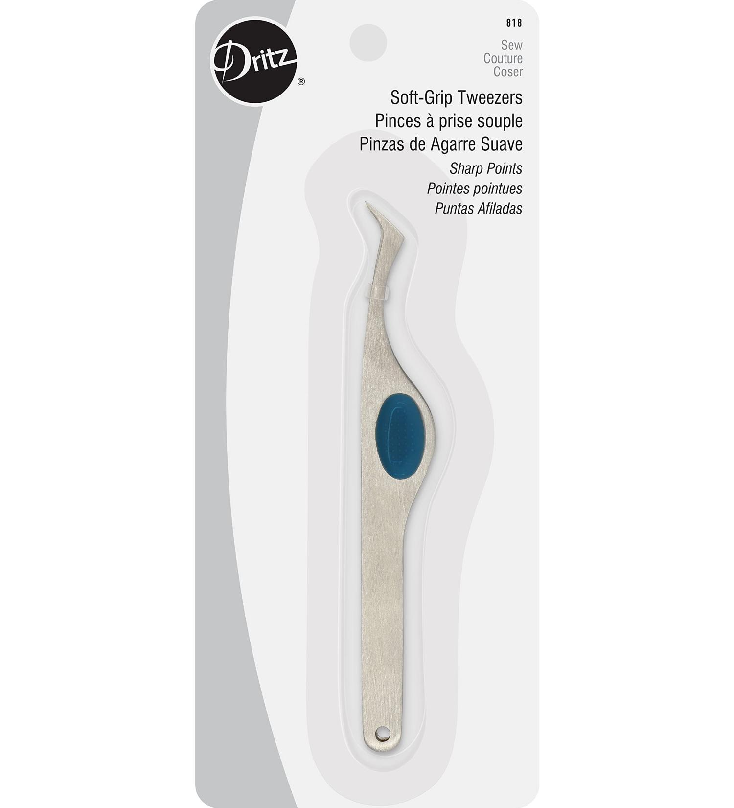 Dritz 818 Soft Grip Tweezers - 4 Silver | Precision Crafted Tool - Buy Online on SooperMarket.com