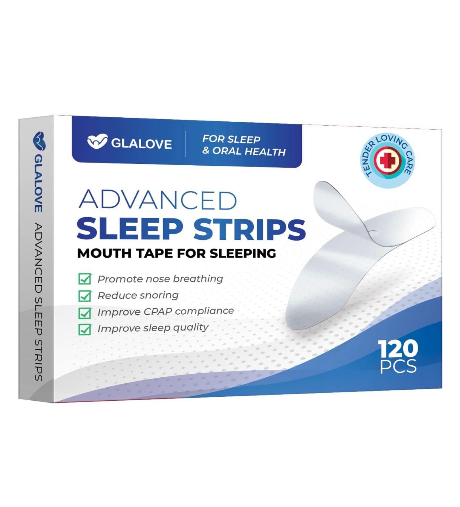Glalove Advanced Mouth Tape for Sleeping - 120Pcs | Reduce Mouth Breathing, Snoring & Sleep Apnea with Sleep Tape - Buy Online on SooperMarket.com