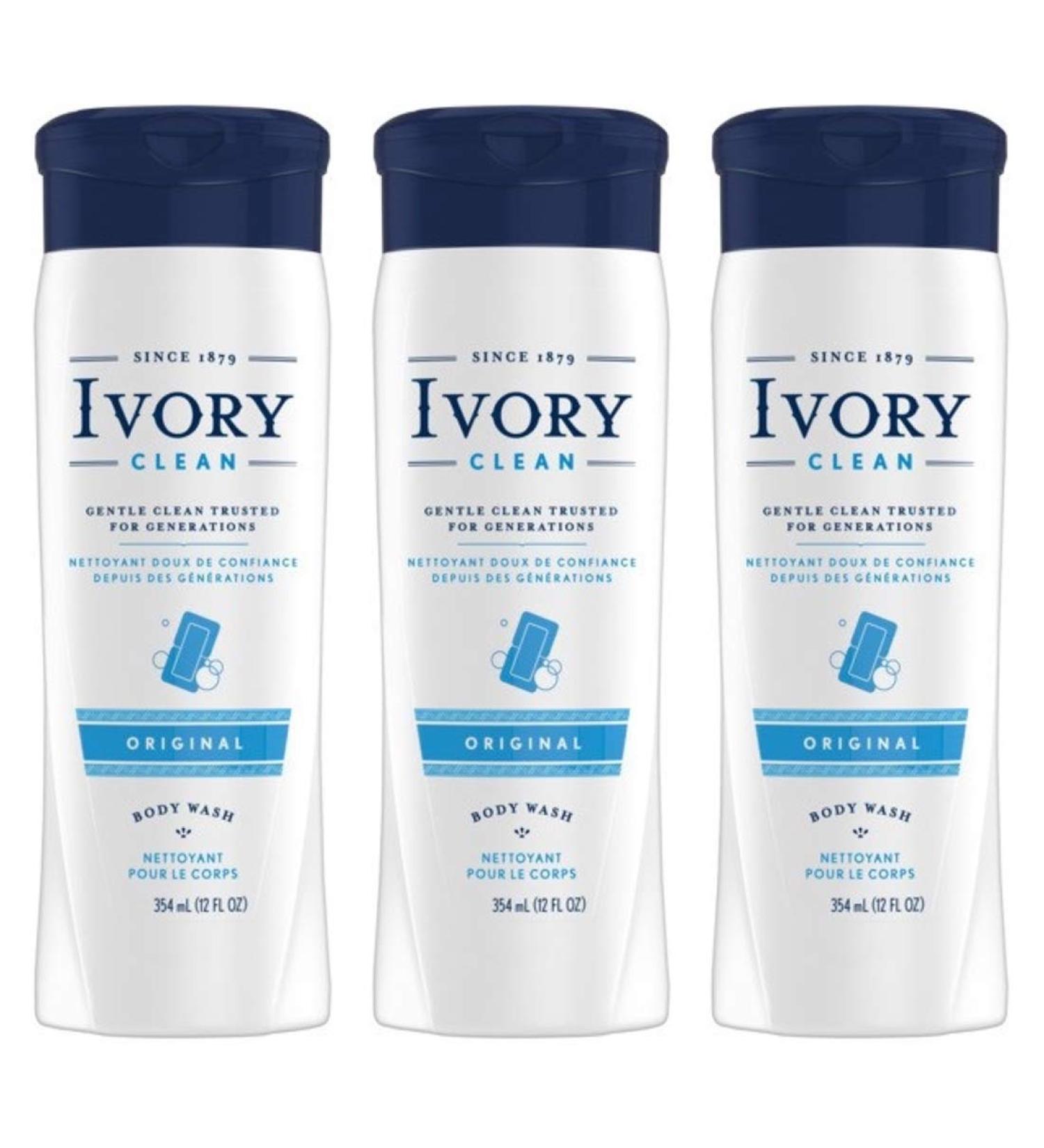 Ivory Original Body Wash - 12 oz, 3 Pack - Gentle and Hydrating Formula - Buy Online on SooperMarket.com