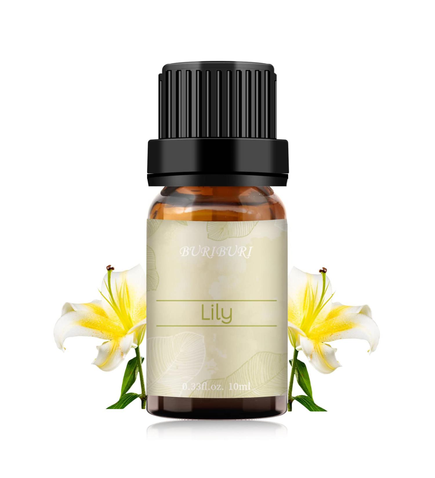 Lily Essential Oil 10ml - 100% Pure & Organic Fragrance Oil for Aromatherapy, Diffuser, Candle & Soap Making - Brown Bottle - Pack of 1 - Buy Online on SooperMarket.com