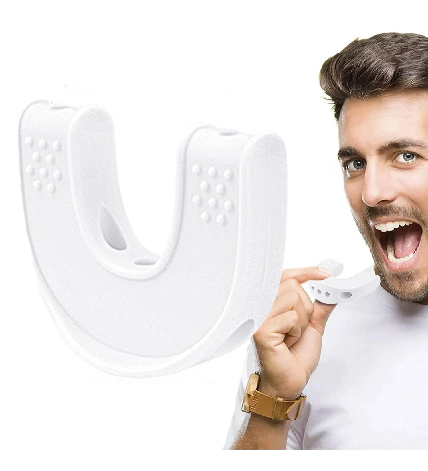 Jaw Exerciser for Men - U-Shaped Jawline Exerciser Jawline Trainer Jaw Strengthener Jaw Sculpting Tool with Storage Box for Adults White - Buy Online on SooperMarket.com