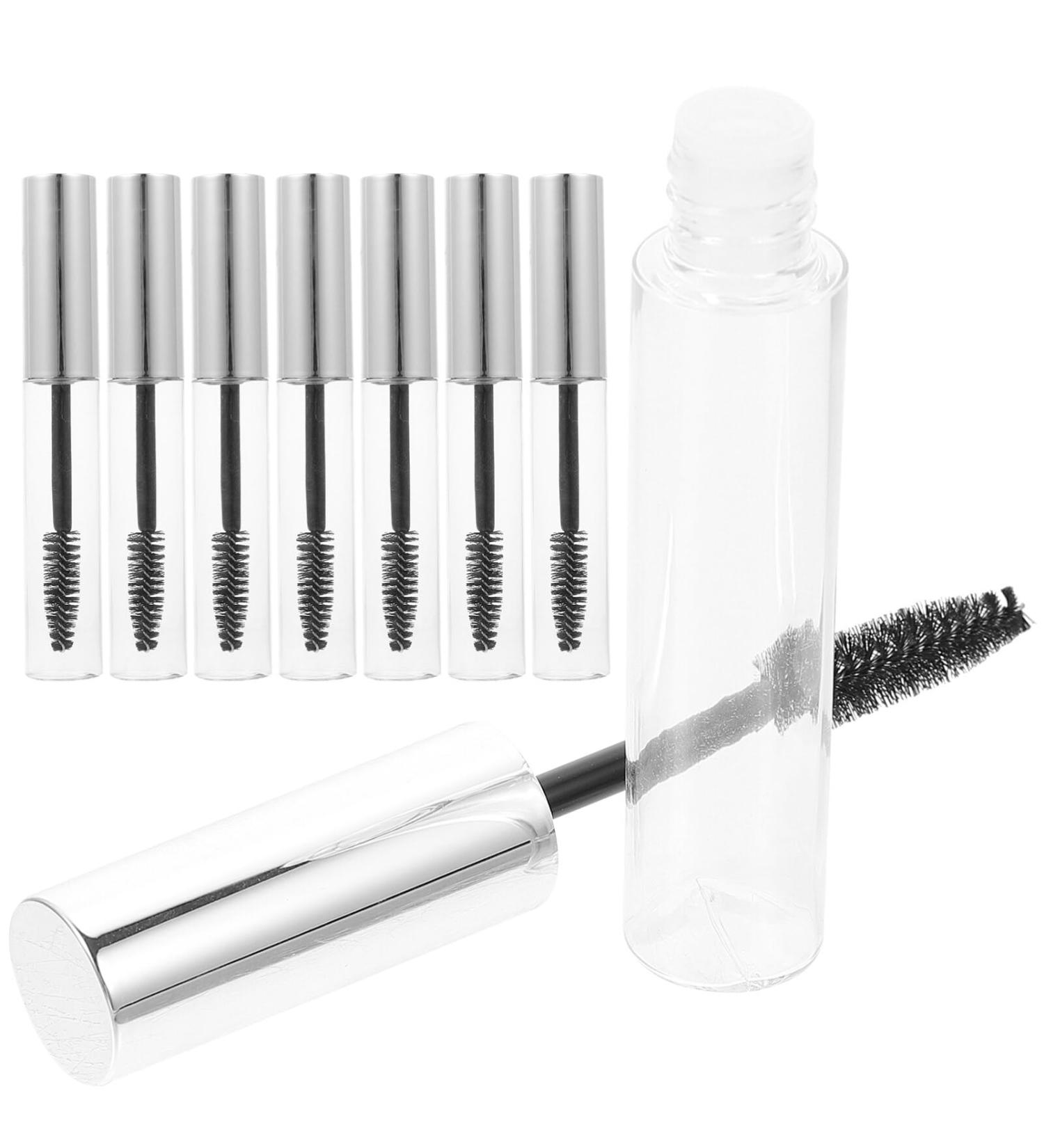 Housoutil 8pcs Mascara Empty Tube Clear Mascara Lash Shampoo Eyelash Brush Tube Liquid Miss Eye Gloss
