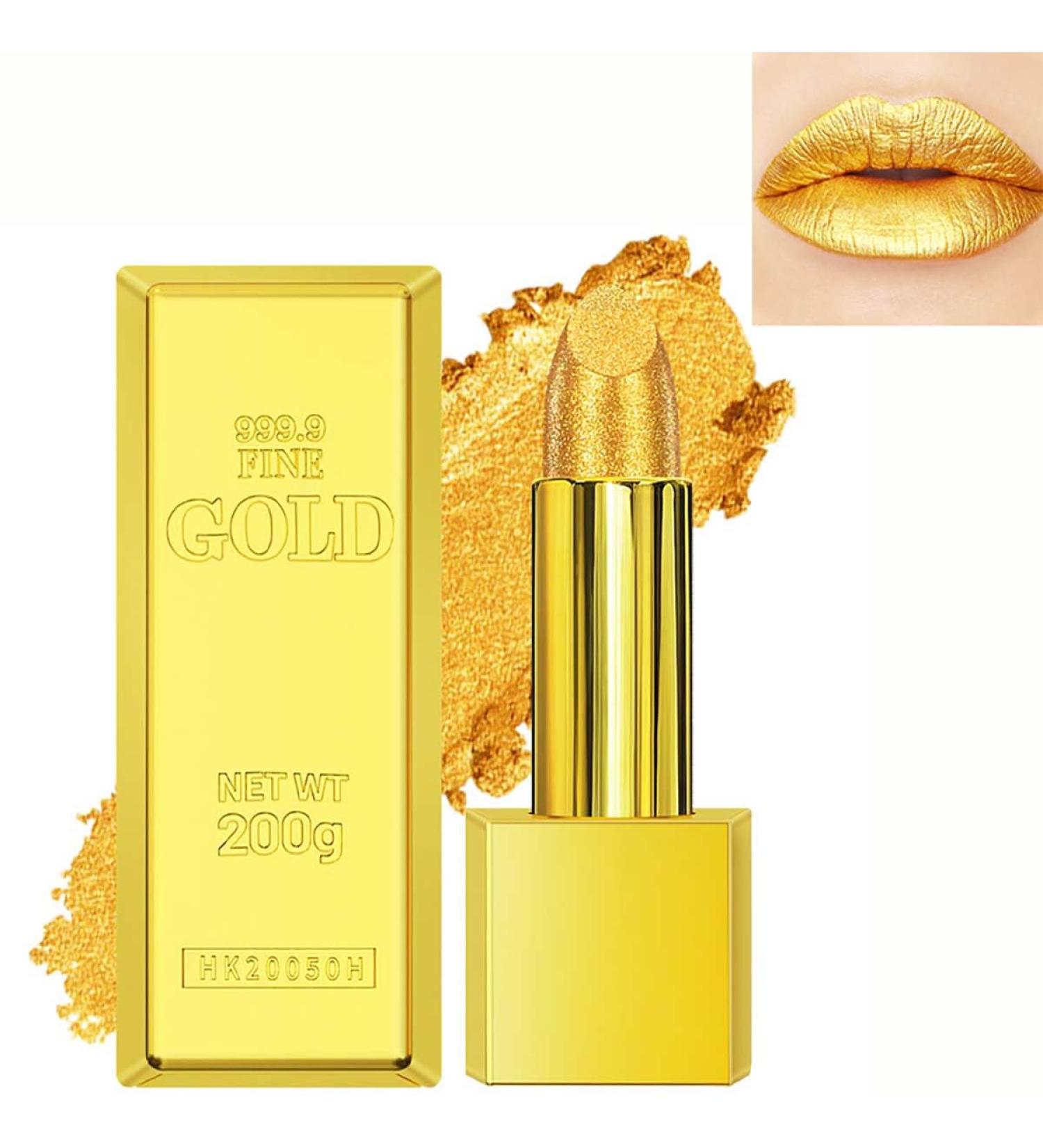 Gold Velvet Nude Red Pink Lipstick – Long-Lasting Waterproof Non-Smudge Lip Tint for Women | High Pigment Matte Lip Gloss - Buy Online on SooperMarket.com