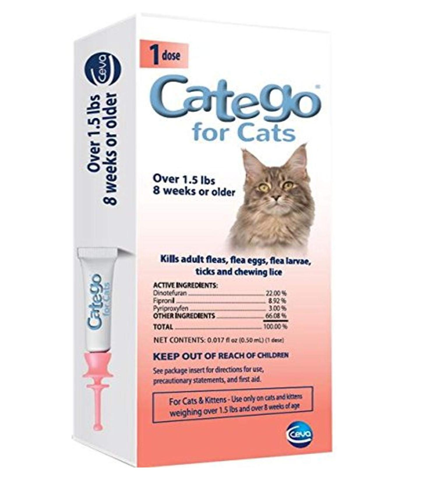 Catego Flea & Tick Control for Cats - Single Dose | Fast-Acting Treatment - Buy Online on SooperMarket.com