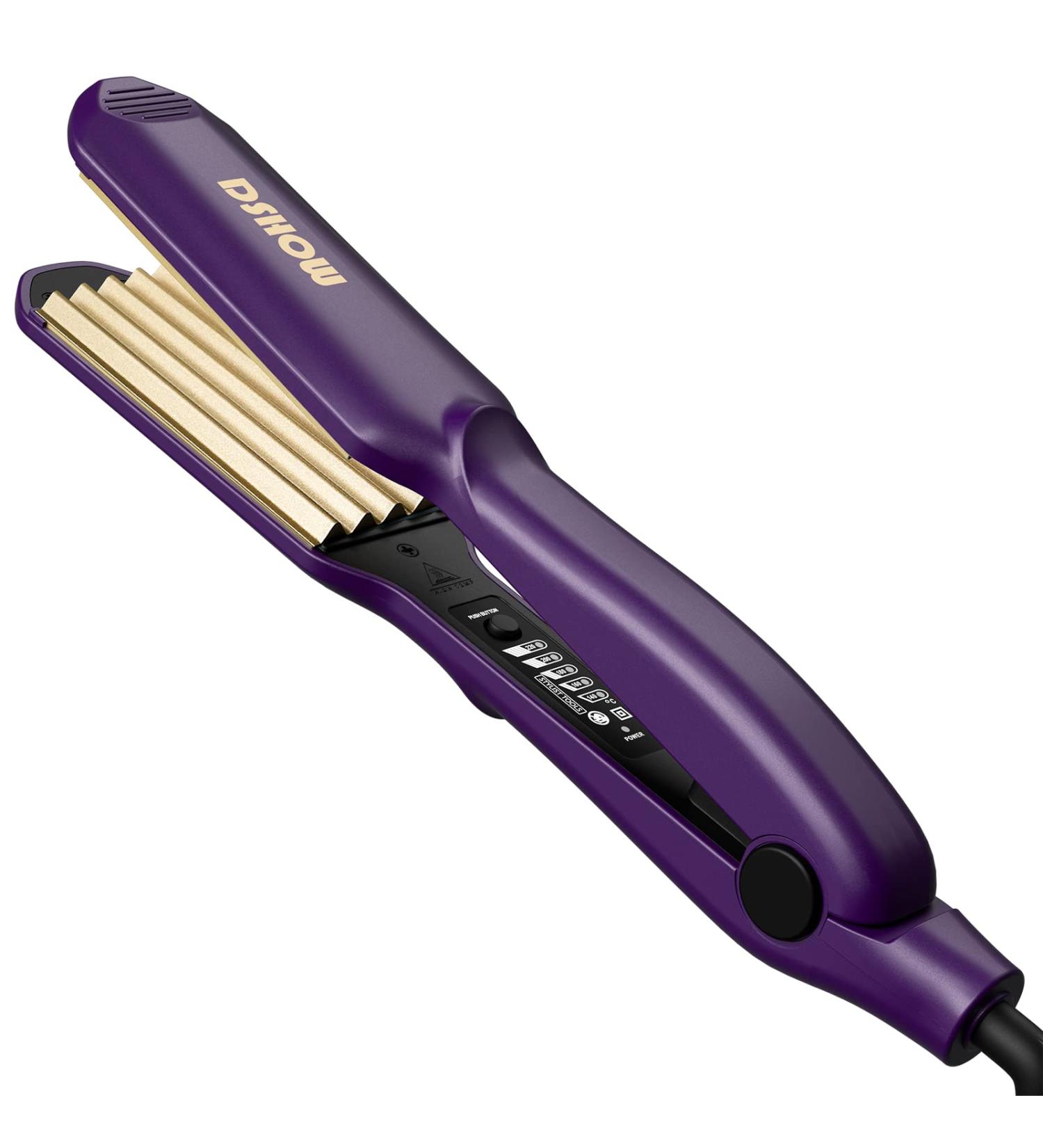Buy DSHOW Ceramic Crepe Iron - Quick Heating Hair Crimping & Smoothing Straightener (Purple) | International Shipping Available - Buy Online on SooperMarket.com