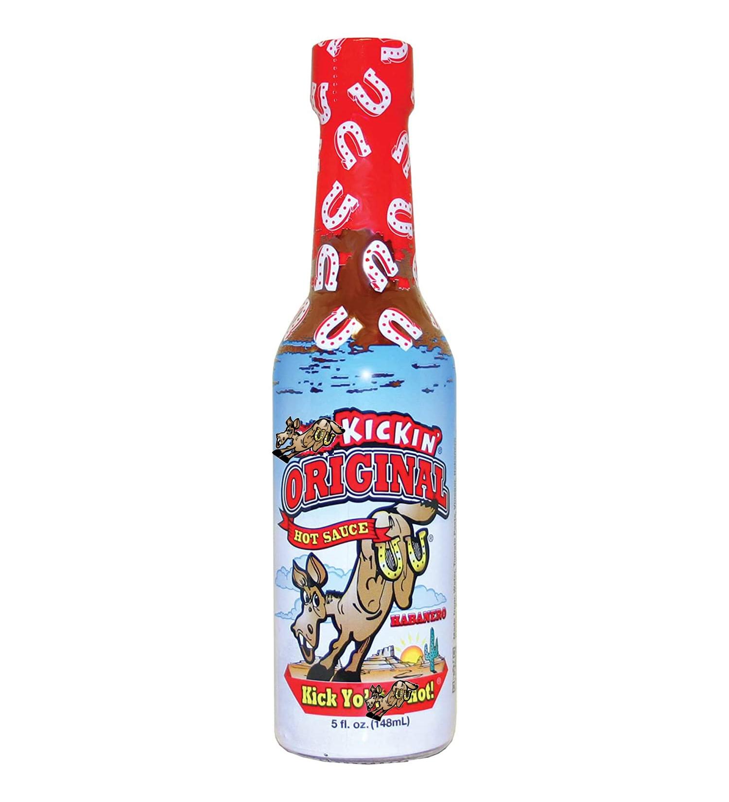 Kickin' Original Habanero Hot Sauce with Serrano and Habanero Peppers - 5 oz Perfect Habanero Sauce for The Hot Sauce Fan and The Hot Sauce Challenge- Try if You Dare! - Buy Online on SooperMarket.com