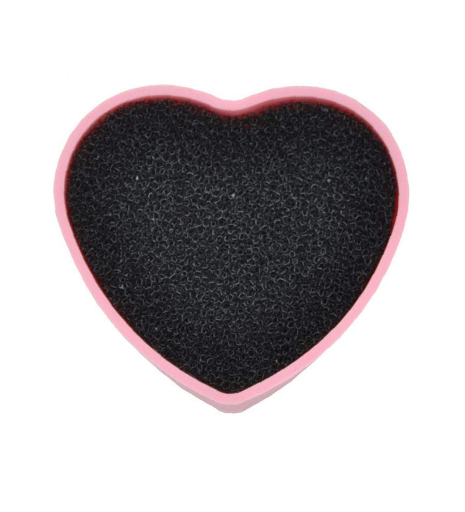 Heart Shape Color Removal Sponge & Makeup Brush Cleaning Box Pink Scrubber Mat for Eye Shadow & Makeup Brushes - Buy Online on SooperMarket.com