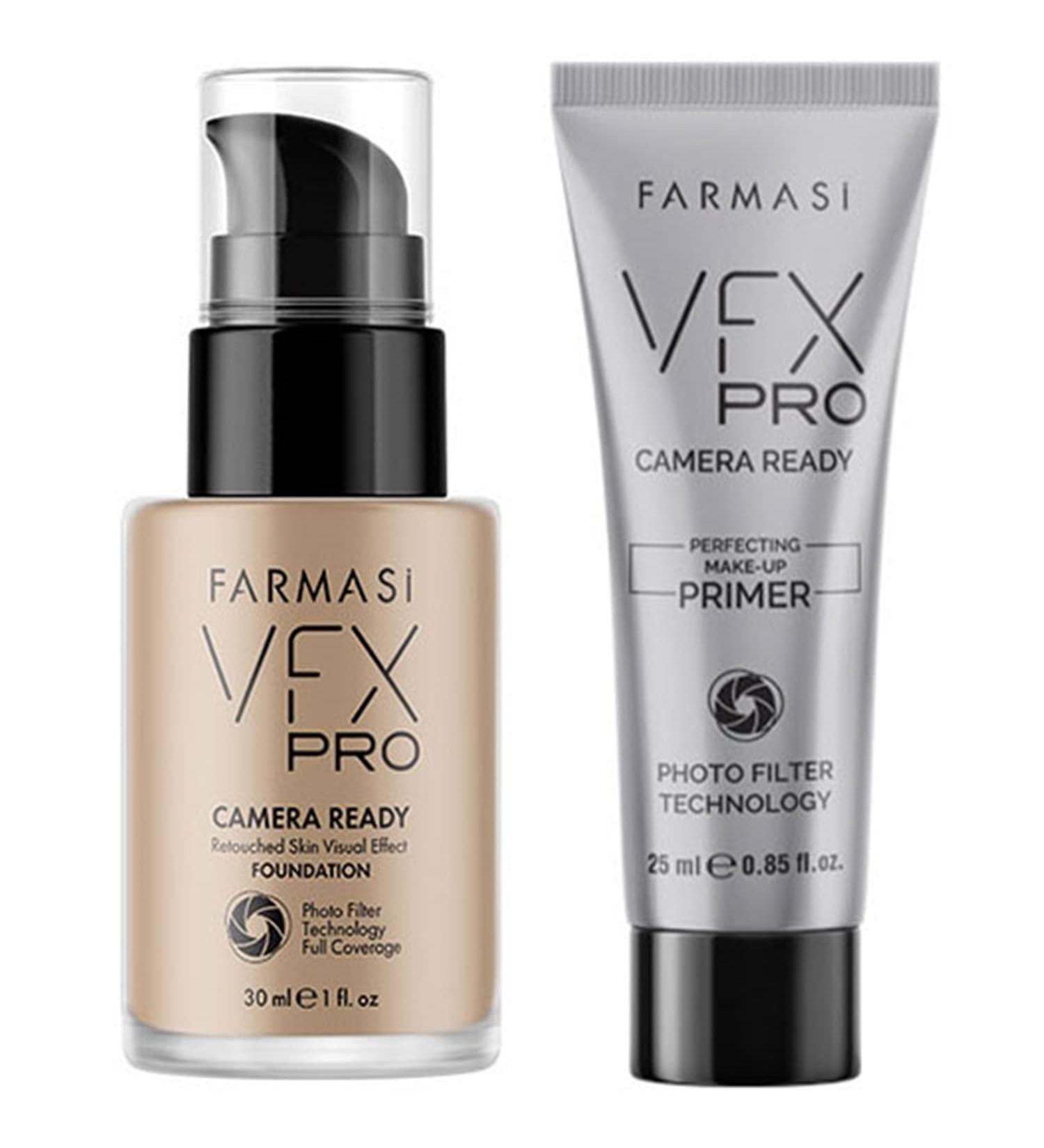 FARMASi Full Coverage Foundation 10 Makeup (Natural Beige) - Lightweight Long Lasting Coverage - 30 mL Liquid Cream - Breathable Skin Moisturizer - Color True Matte Blending - VFX Pro Camera-Ready Primer Included - Buy Online on SooperMarket.com