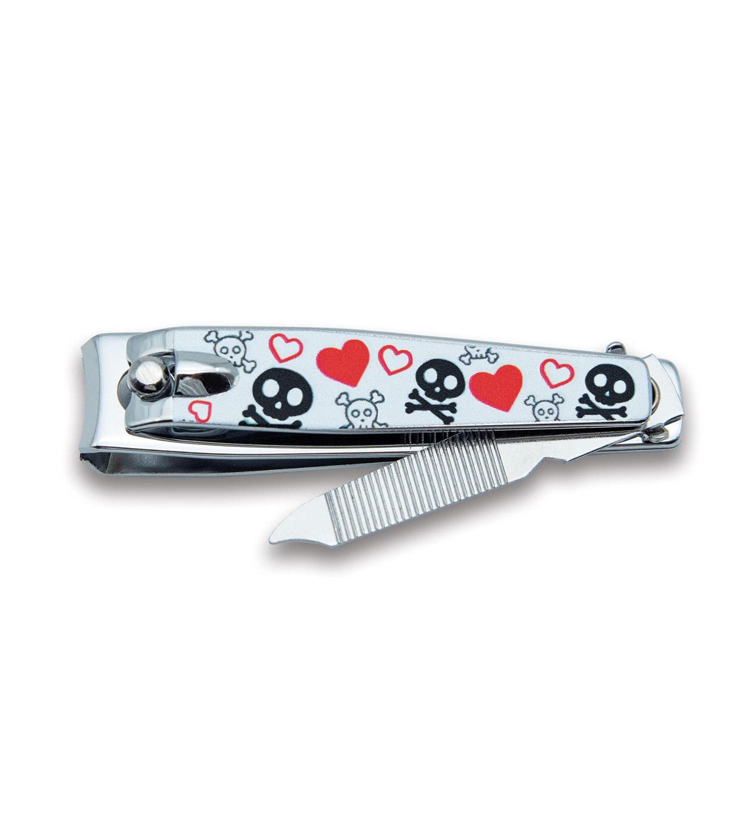 3 Claveles - Skull Lover Collection Carbon Steel 6cm Nail Clippers with Nail File - Buy Online on SooperMarket.com