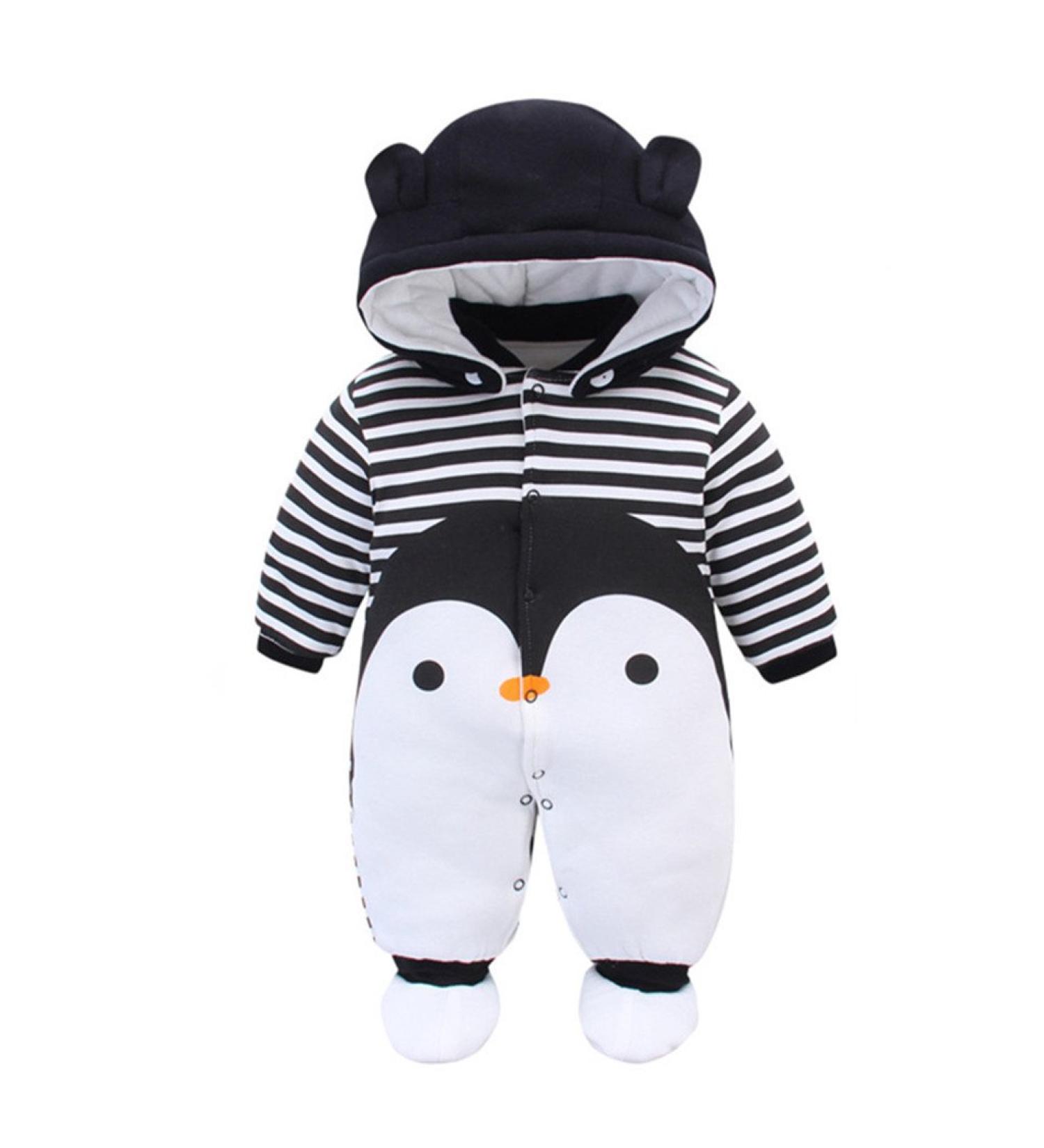 Baby Rompers with Footies Hat Set - Boys Girls Cotton Jumpsuit - Infant Winter Outfits (9-12 Months) - Buy Online on SooperMarket.com