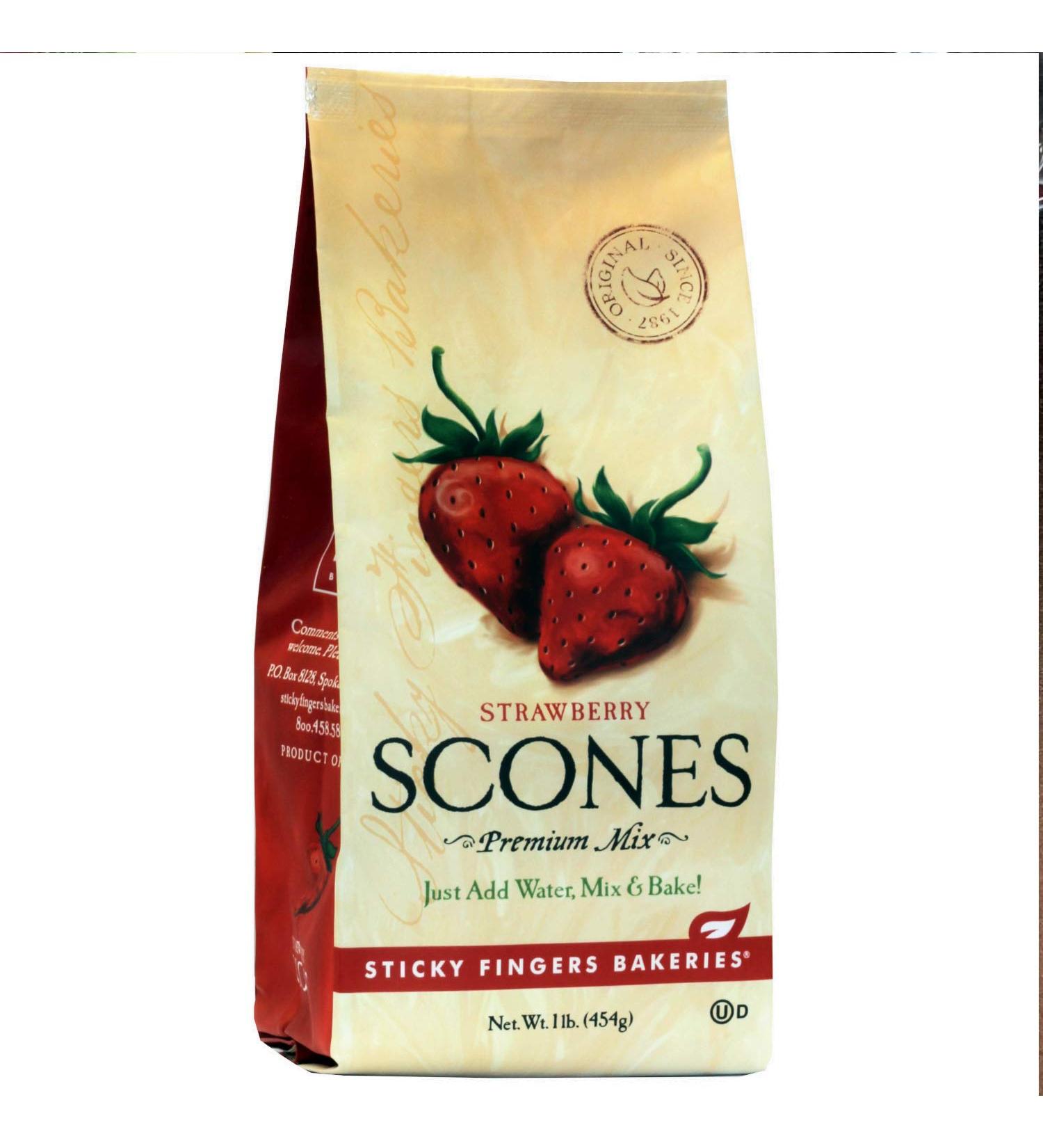 Sticky Fingers Strawberry Scone Mix 16oz - Delicious and Easy to Make - Buy Online on SooperMarket.com