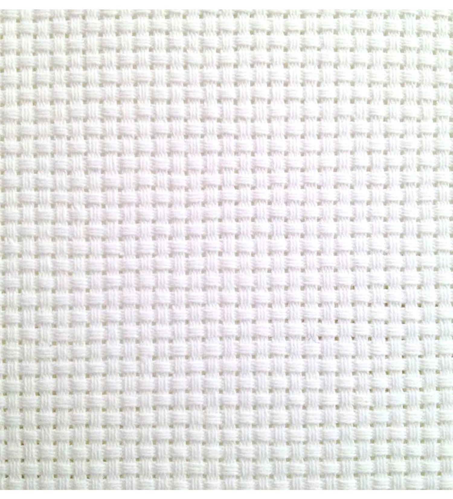 19" x 28" 11CT Counted Cotton Aida Cloth Cross Stitch Fabric (White)