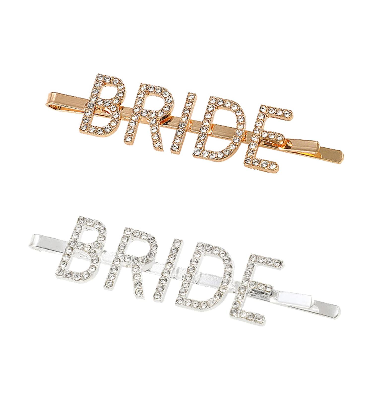 Bridal Hair Clips & Pins - Vintage Rhinestone Letter Accessories for Bride | Wedding Hairpieces for Bachelorette Party - Buy Online on SooperMarket.com