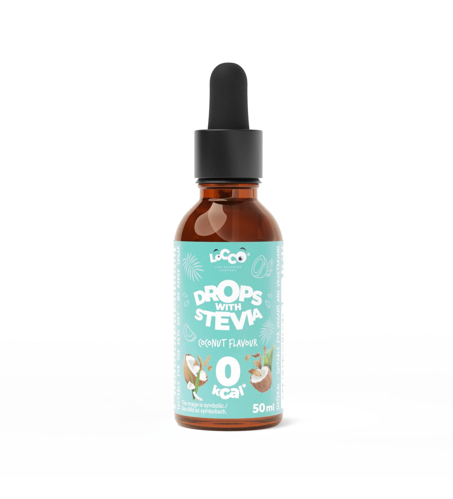 Locco Coconut Flavoured Stevia Drops | 0 Calorie | Vegan | Natural Ingredients - Buy Online on SooperMarket.com