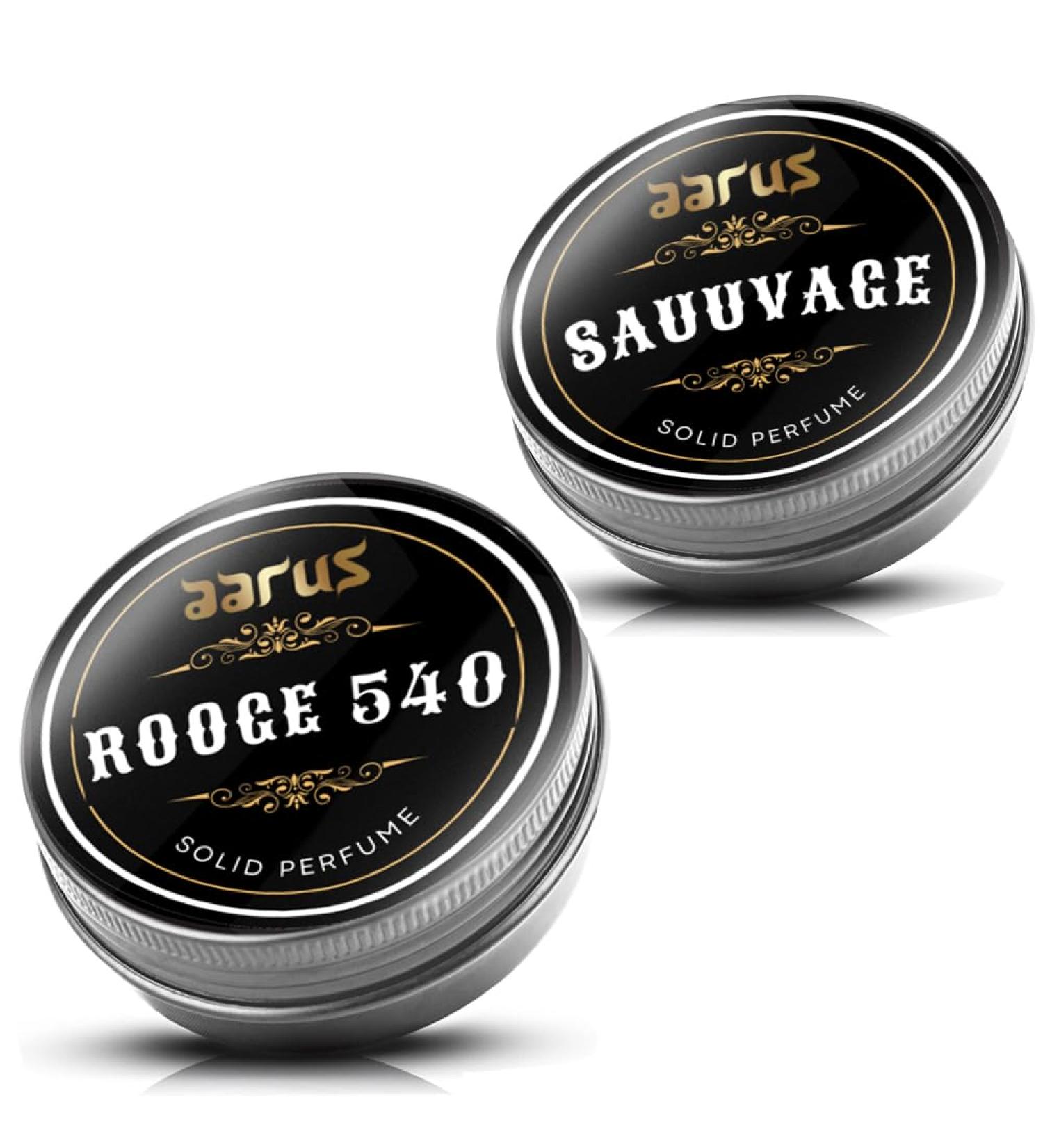 BlueQueen Solid Perfume with Cedar Wood Clary Sage Vetiver Sandalwood Cologne Balm for Men And Women Cologne Balm/2 PCS Rooge 540 And Sauuvage Solid Perfume - Buy Online on SooperMarket.com