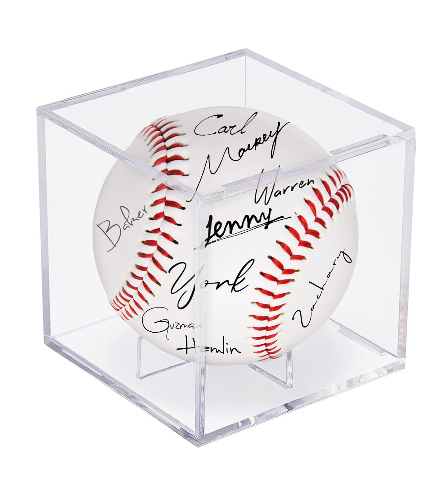 Acrylic Baseball Display Case - UV Protected, Clear Cube for Autographed Memorabilia (1) - Buy Online on SooperMarket.com