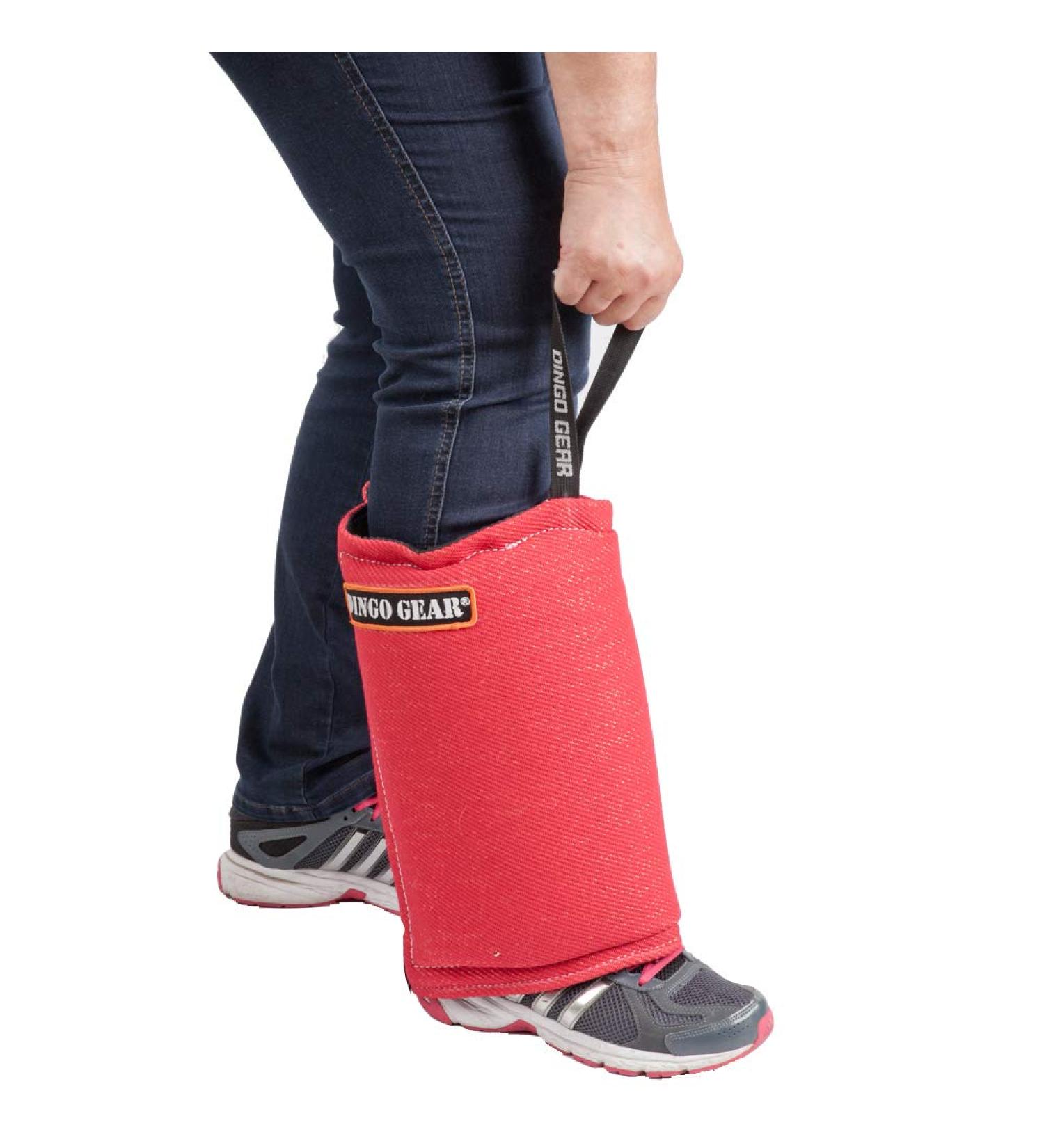 DINGO GEAR Short Bite Sleeve for Leg Bite Training Soft Handmade of Nylcot Red S01980