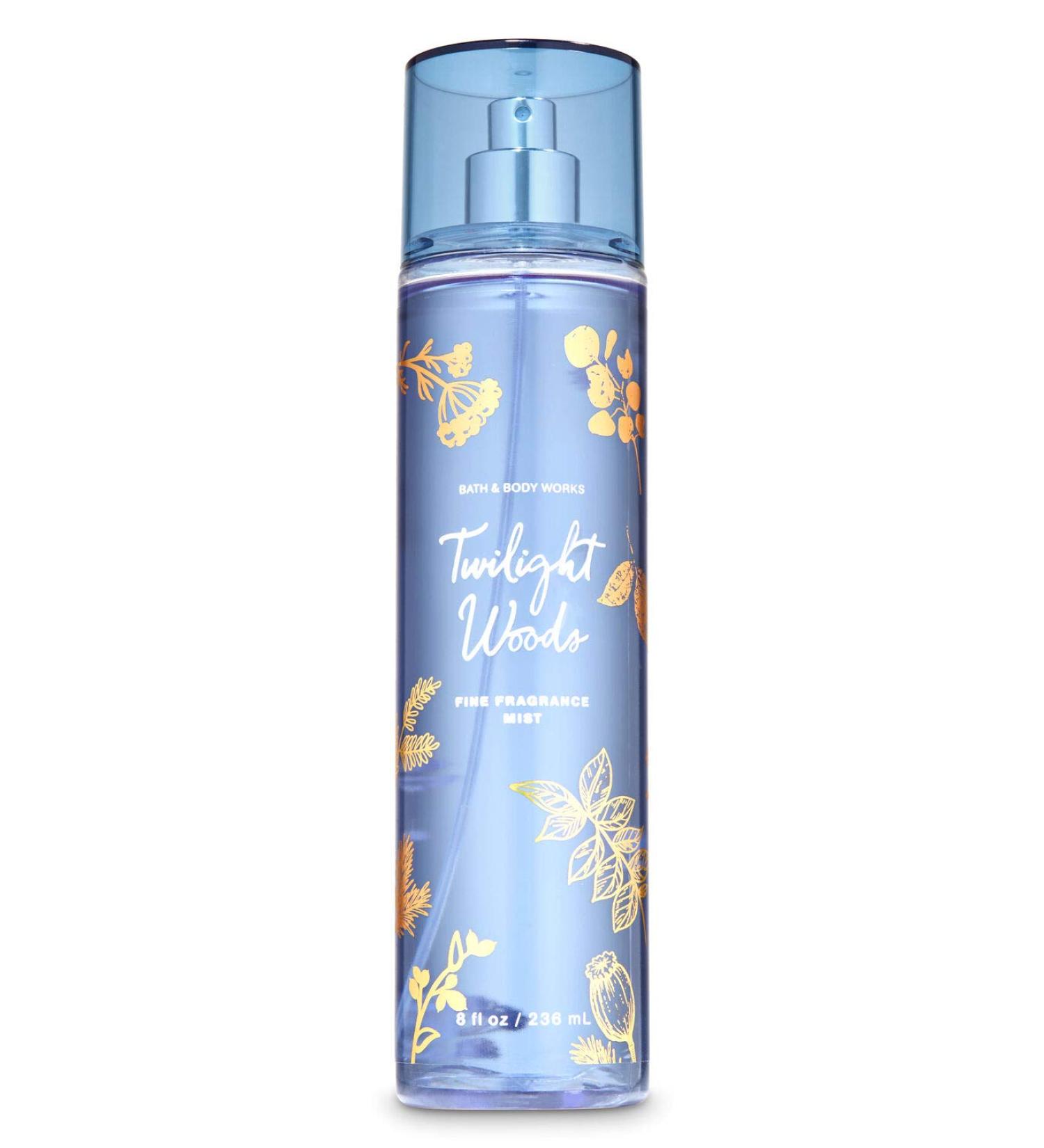 Bath Body Works Twilight Woods 8.0 oz Fine Fragrance Mist (Version may vary Red/Blue) Twilight Woods 8 Fl Oz (Pack of 1)