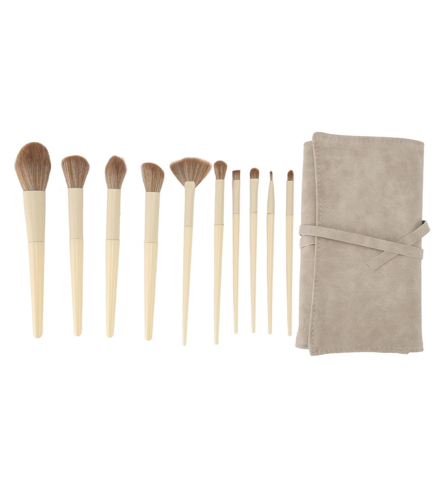 Soft Comfortable Grip 10pcs Eye Shadow & Concealer Brush Set | Premium Makeup Brushes for Creamy & Powder Application - Buy Online on SooperMarket.com