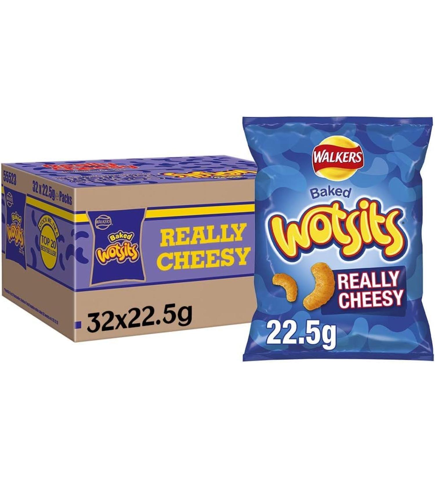 Walkers Wotsits Really Cheesy Snacks Crisps Case of 32x22.5g - Buy Online on SooperMarket.com