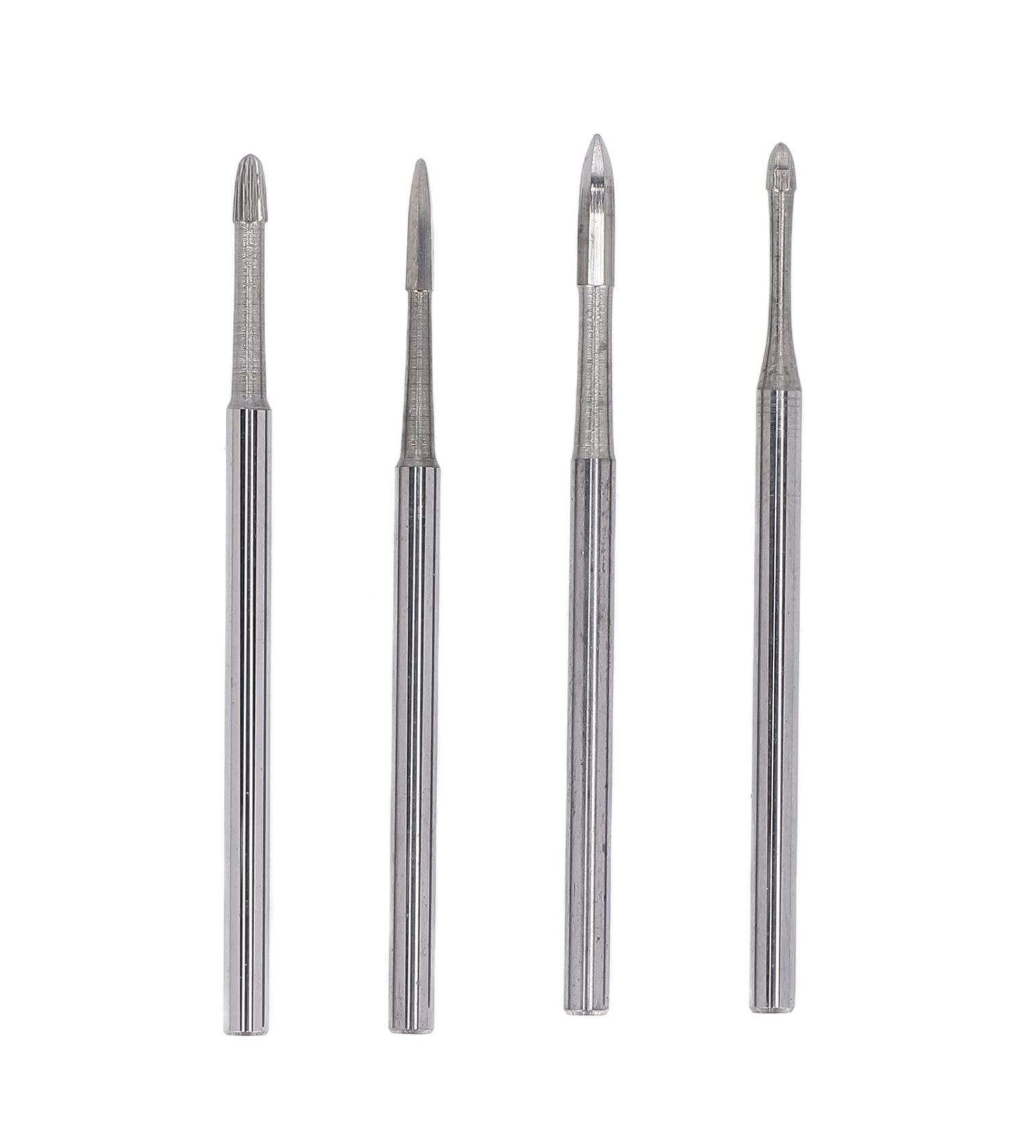 4pcs Tungsten Steel Nail Drill Bit Set - Rhinestone Removal & Nail Polishing Grinding Tools for Manicure - Buy Online on SooperMarket.com