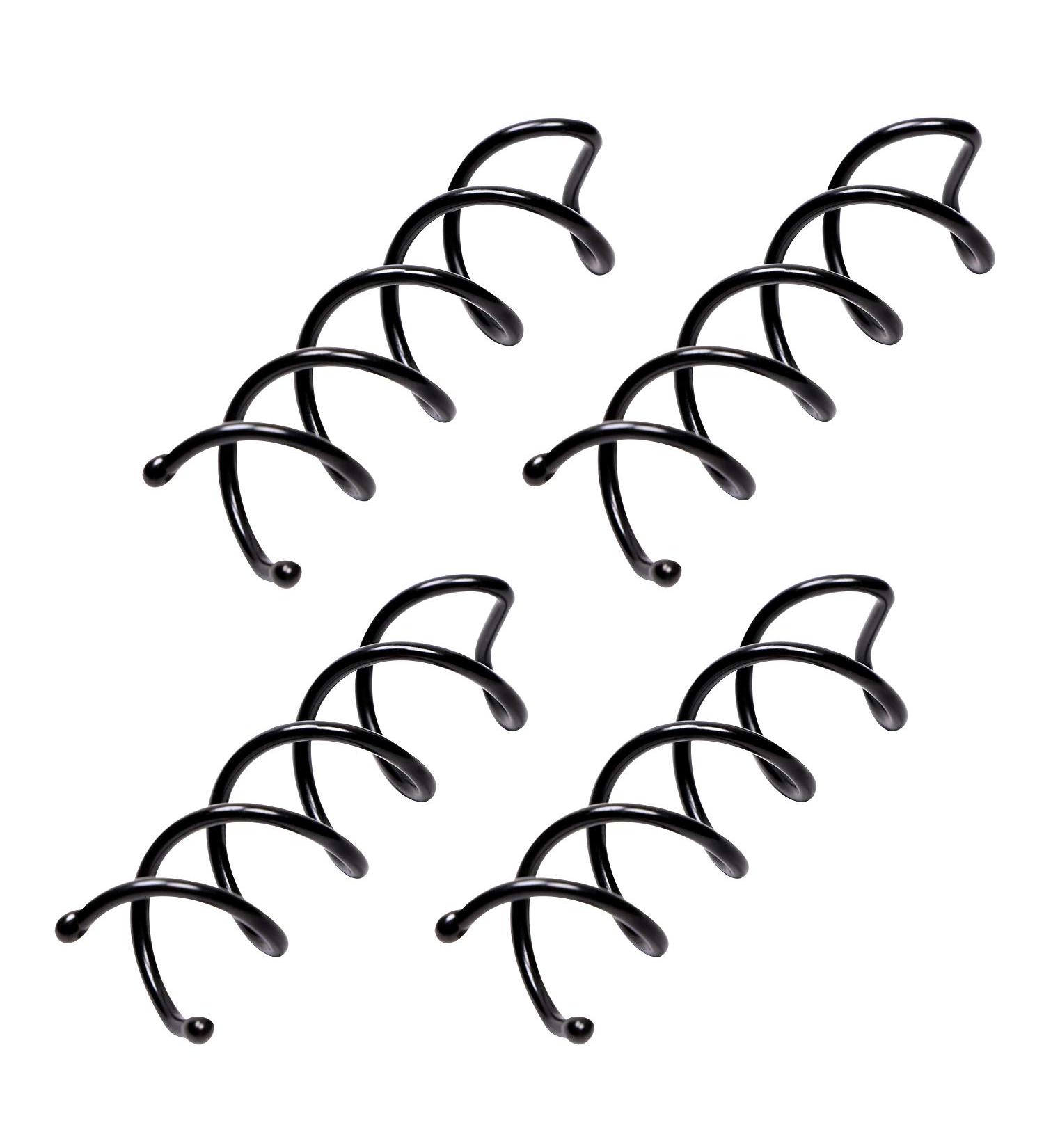 Mini Skater 4Pcs Spiral Hair Pin Spin Twist Set - 1.88 inch Black - Women/Girl DIY Hair Style - Buy Online on SooperMarket.com