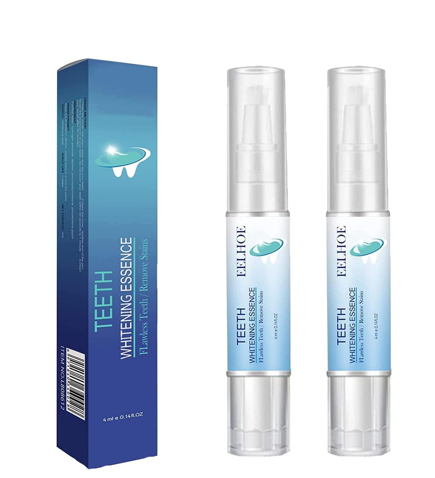 2PCS Teeth Whitening Essence Pen & Gel - Fast & Effective Teeth Stain Remover for Whiter Teeth - Buy Online on SooperMarket.com