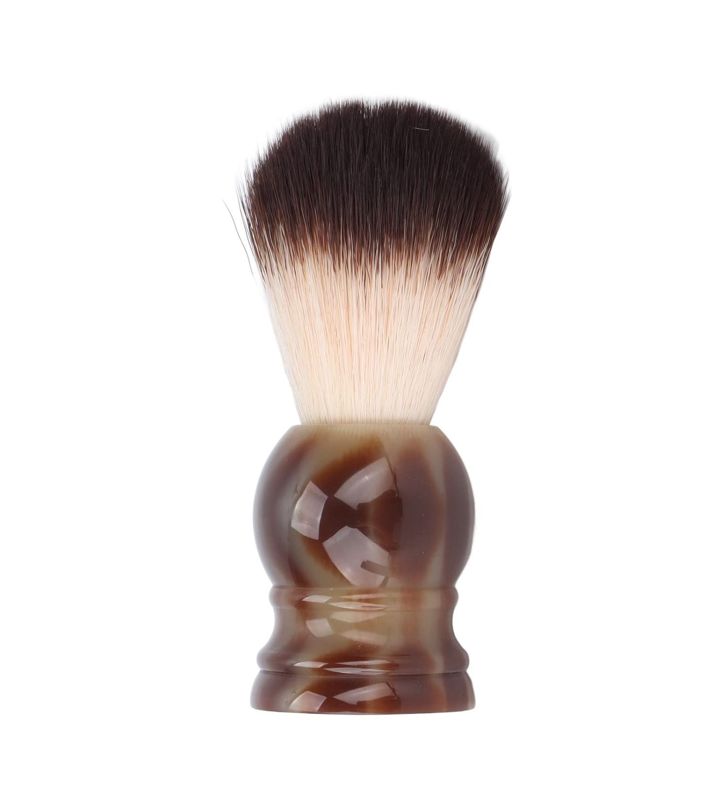 Premium Men's Shaving Brush with Resin Grip | Portable & Stylish Beard Rasier Brush for Facial Care at Home & Travel - Buy Online on SooperMarket.com