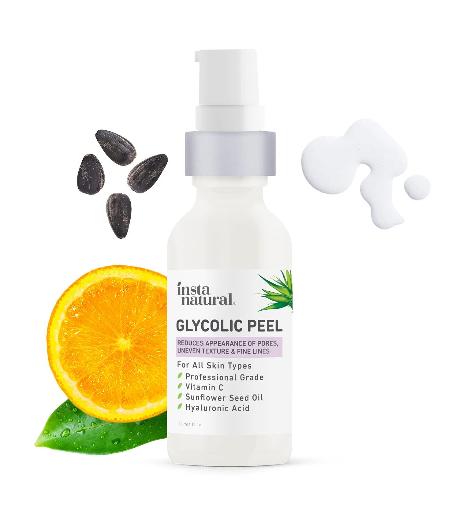 InstaNatural Glycolic Peel 1 fl oz - Exfoliating Skin Treatment for Radiant Glow - Buy Online on SooperMarket.com