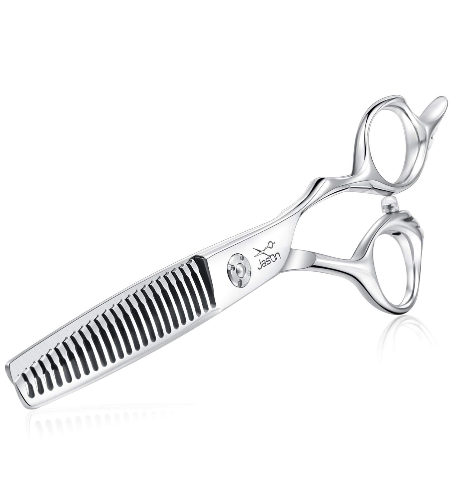 JASON 6 Texturizing Hair Scissors - 23 Teeth Professional Blending Shears for Barber, Hairdresser, Stylist | Japanese 440C Stainless Steel A-texturizer - Buy Online on SooperMarket.com