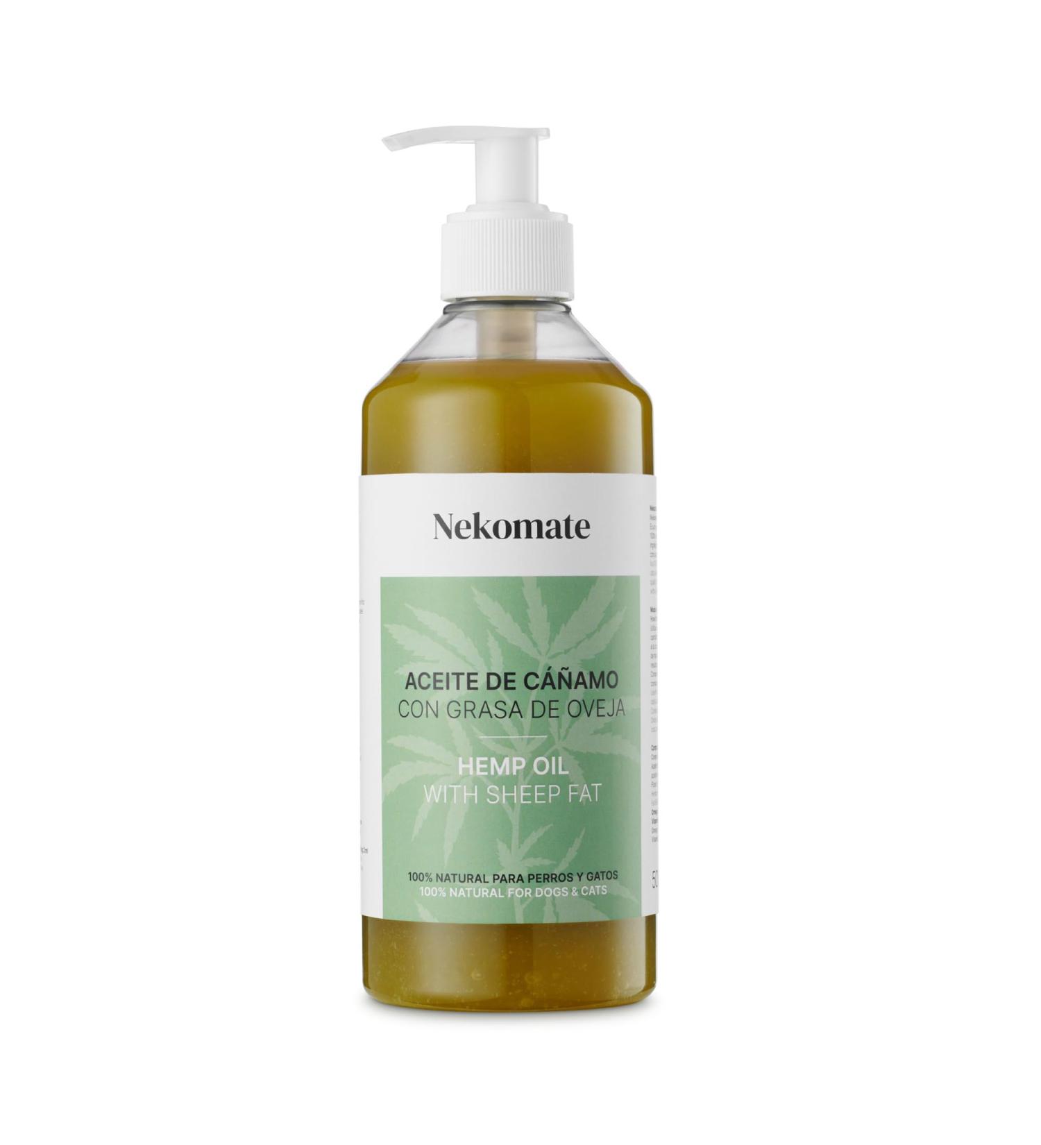 Necomate Hemp Oil & Sheep Fat for Dogs & Cats - 500ml | Digestion Support Healthy Skin & Fur Omega-3 & Omega-6 Supplement - Buy Online on SooperMarket.com