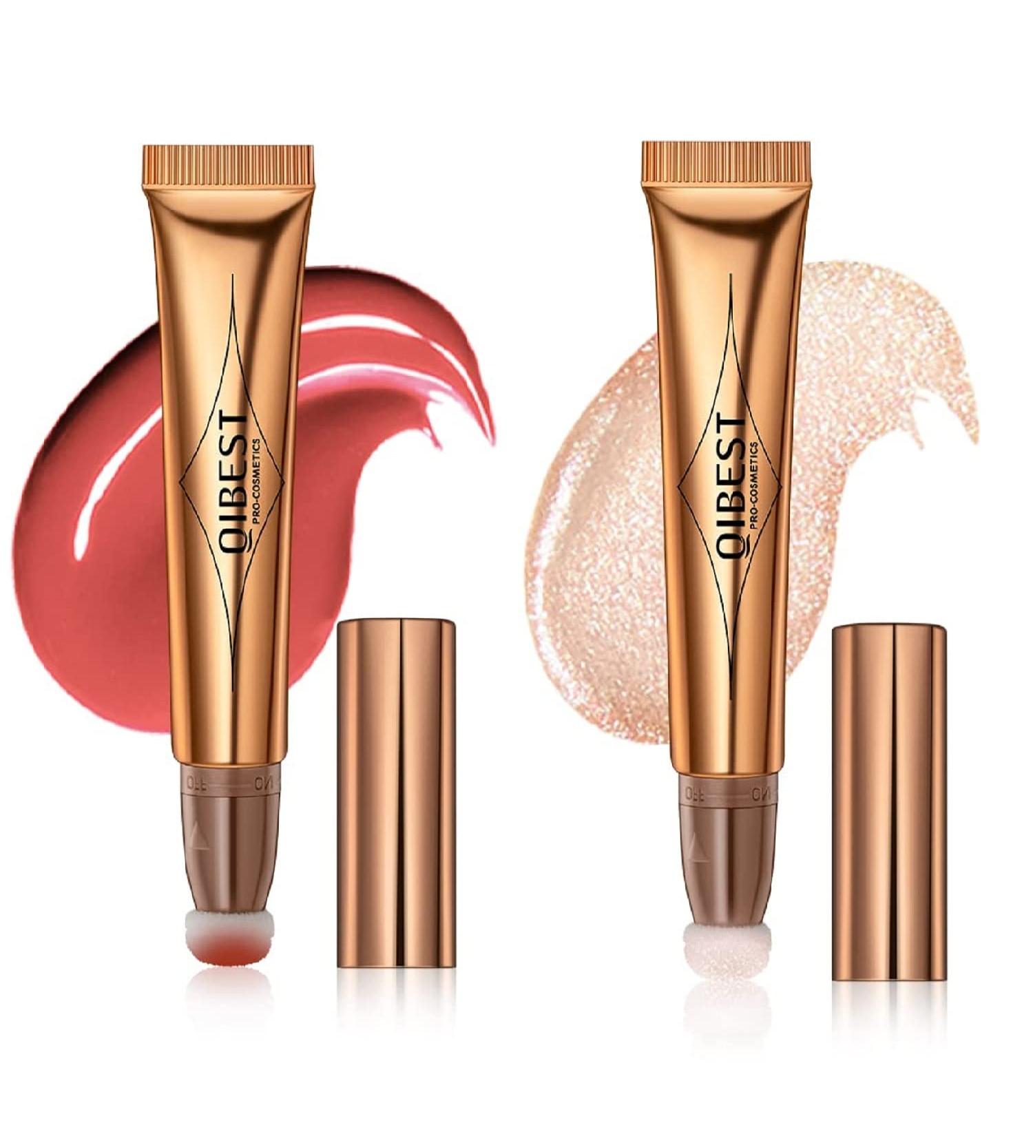 2 Color Contour Beauty Wand: Liquid Concealer & Highlighter Stick (Blush Peach & Highlight Pearl White) - Buy Online on SooperMarket.com