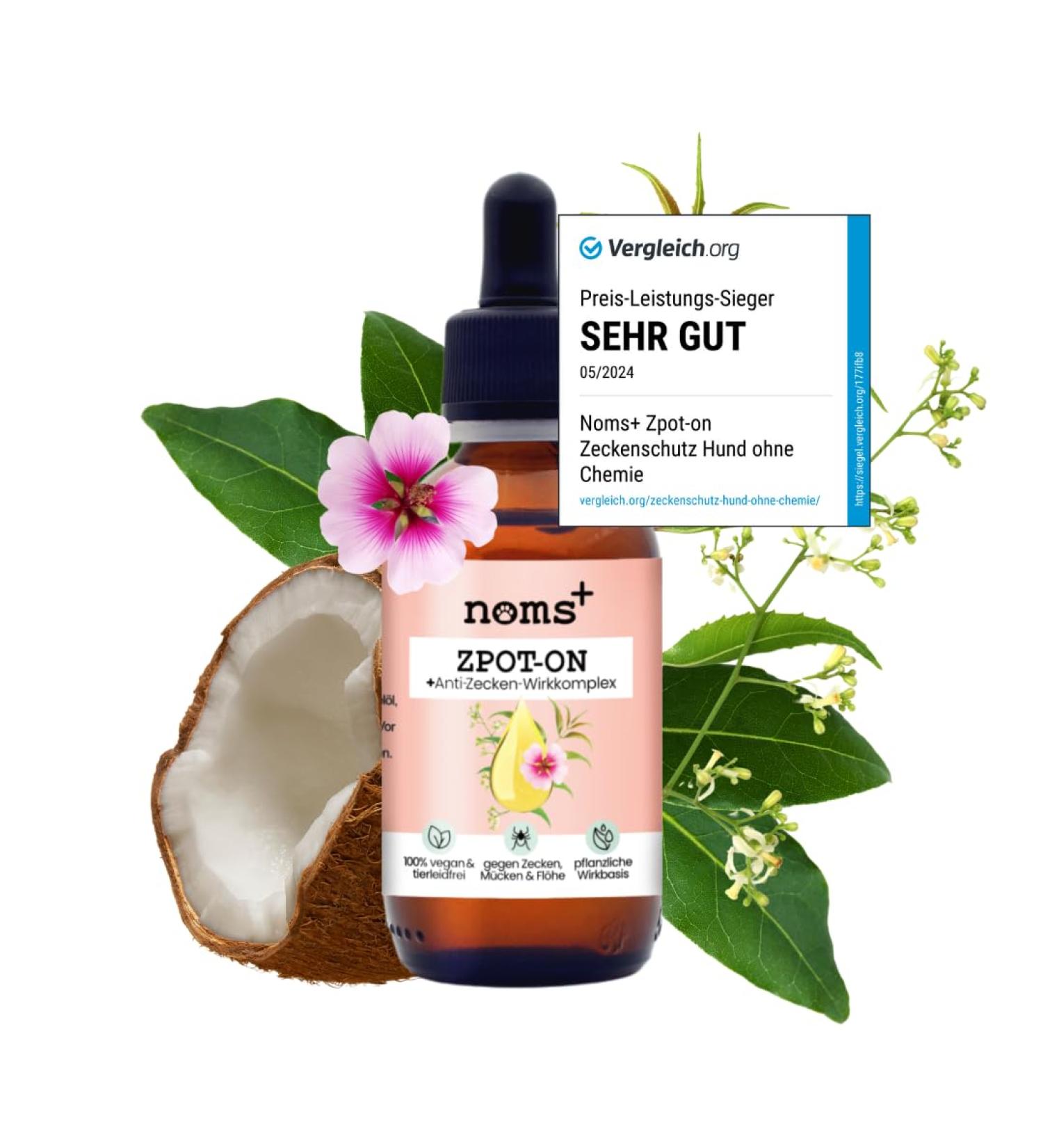 NOMS+ ZPOT-ON Dog Ticket | Annual Supply | Natural Active Ingredients & Saltidin | Protects Against Ticks Mites Fleas & Sand Mosquitoes - Shop Now! - Buy Online on SooperMarket.com