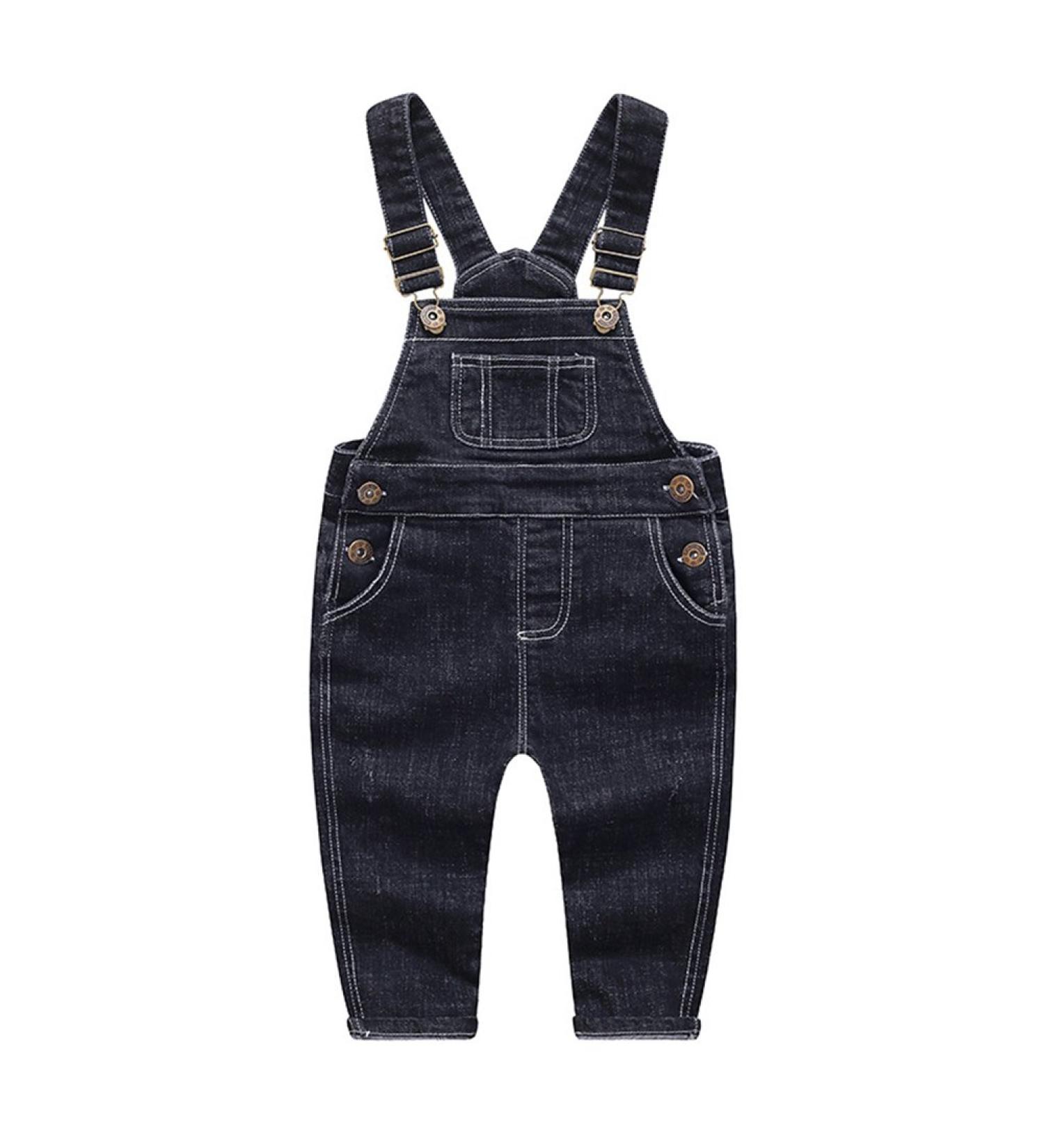 KIDSCOOL SPACE Baby & Little Boys/Girls 12-18 Months Blue Denim Overalls - Soft Ripped Washed Design | Shop Now - Buy Online on SooperMarket.com