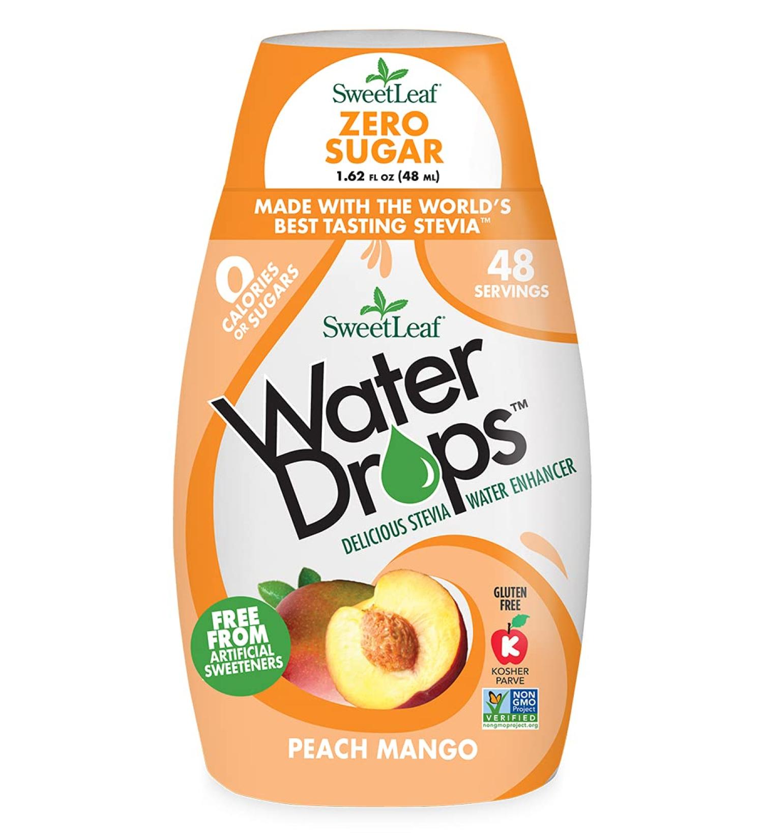 SweetLeaf Water Drops - Peach Mango Stevia Water Enhancer 1.62 fl oz | Natural Flavor Boost - Buy Online on SooperMarket.com
