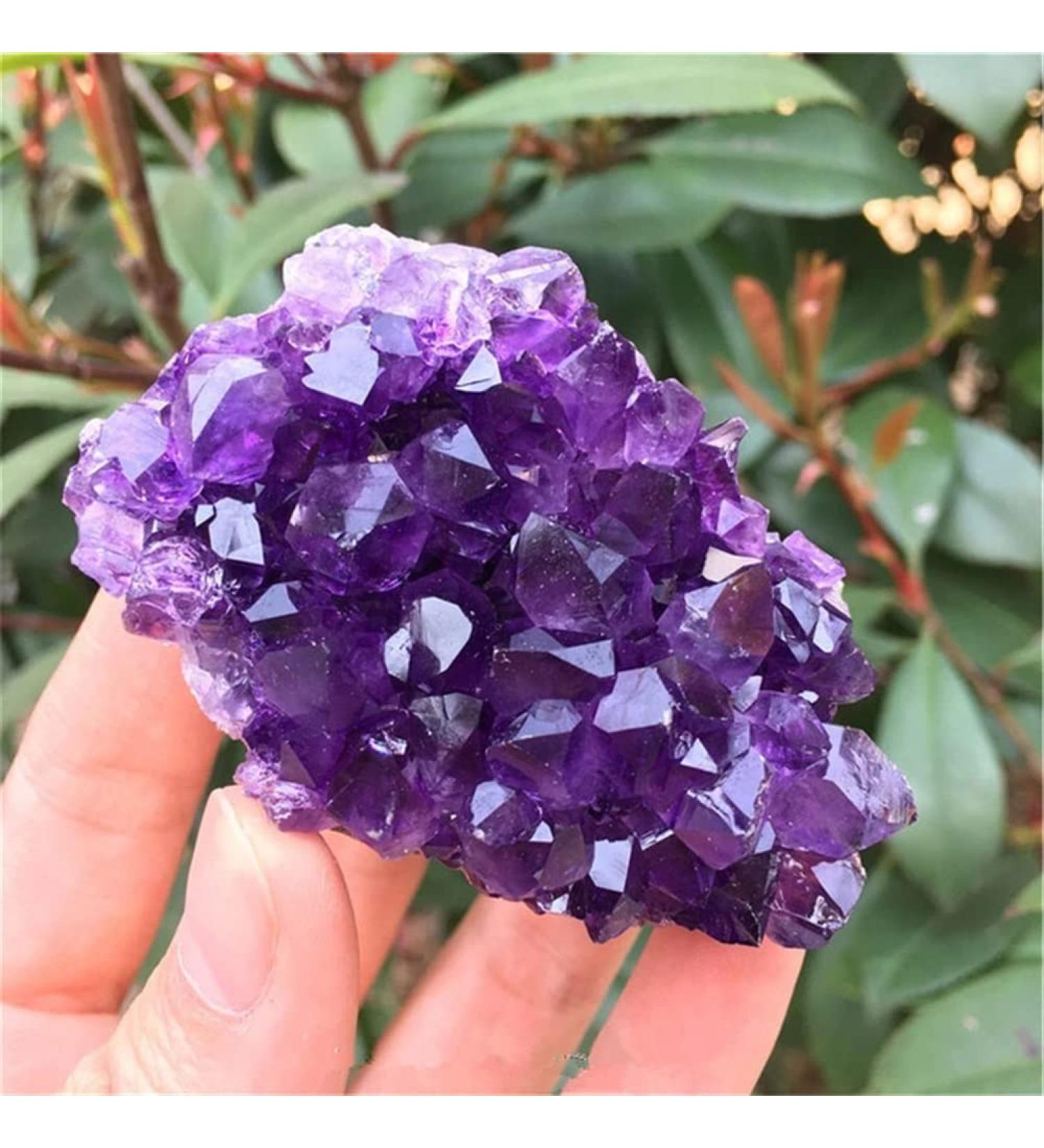 Natural Crystal 1PC 120-300g Natural Dream Amethyst Quartz Crystal Cluster Specimen Power Stone Crystal HOMEZHOU (Size : 70-80g) - Buy Online on SooperMarket.com