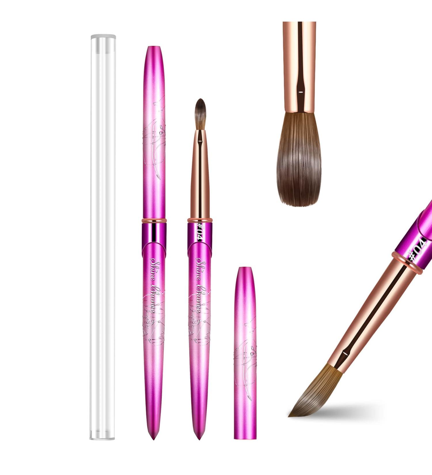 Shine Chance Size 4 Acrylic Nail Brush - 100% Real Kolinsky Art Brush for Professional DIY Manicures - Handmade Nail Extension Tool for Home Salon - Beginners Friendly - Buy Online on SooperMarket.com