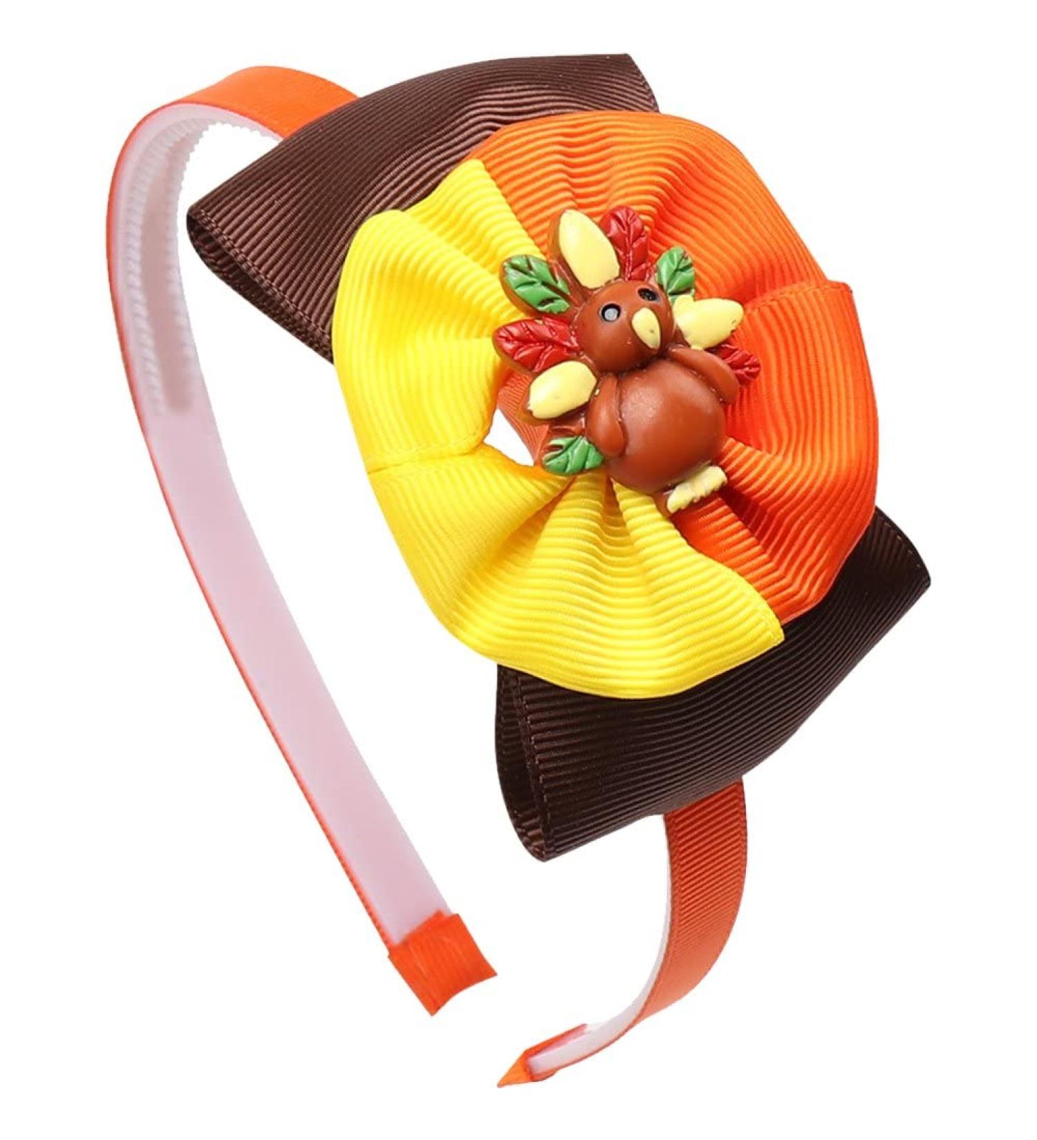 Stakee Thanksgiving Hair Hoop Turkey Headband Bowknot Hair Hoop Autumn Orange Hair Hoop Thanksgiving Hair Accessories - Buy Online on SooperMarket.com