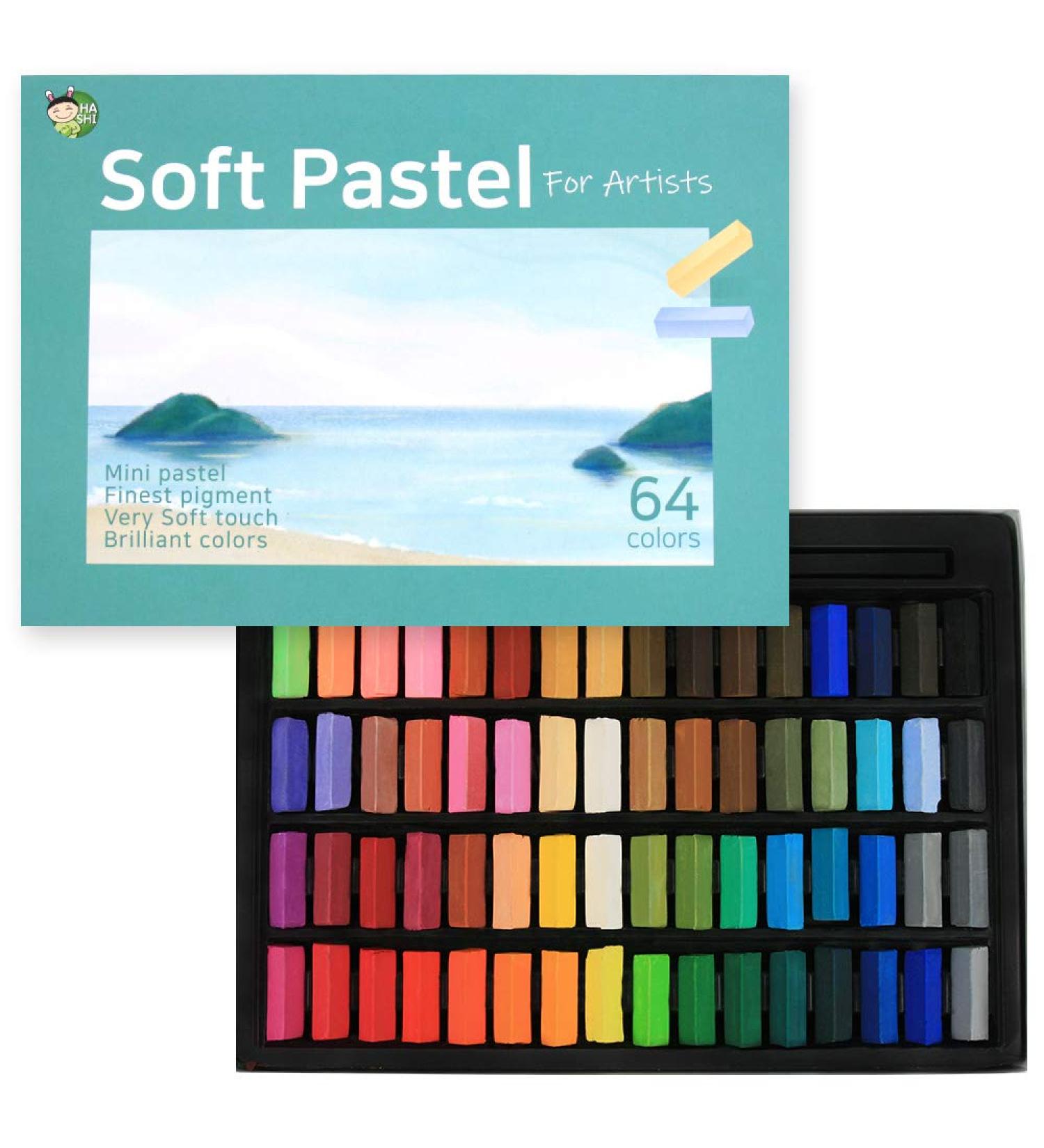HA SHI Soft Chalk Pastels 64 Colors - Non-Toxic Drawing Media for Artists and Kids - Buy Online on SooperMarket.com