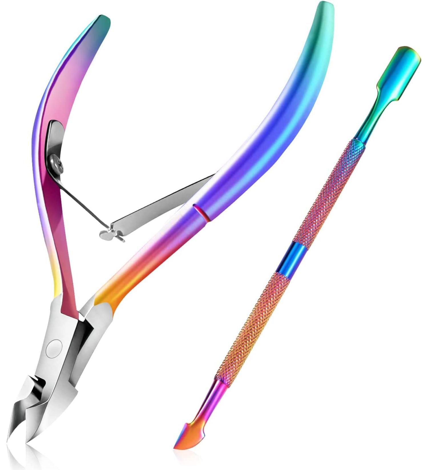 Easkep Cuticle Trimmer & Pusher - Professional Stainless Steel Cutter Nippers for Fingernails and Toenails - Buy Online on SooperMarket.com