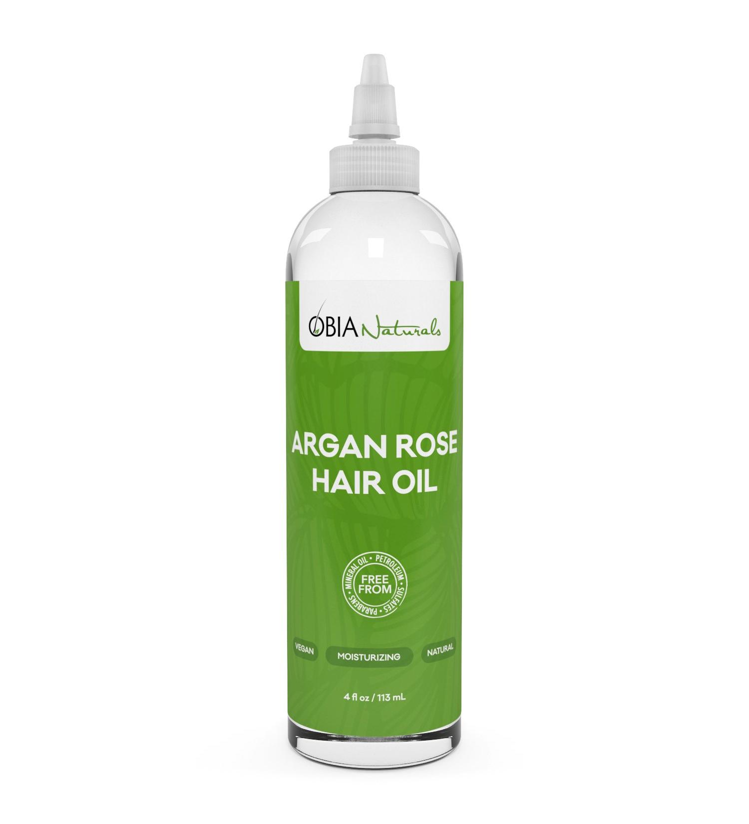 OBIA Naturals Argan Rose Hair Oil 4Oz - Nourishing Hydrating & Lightweight - Shop Internationally - Buy Online on SooperMarket.com
