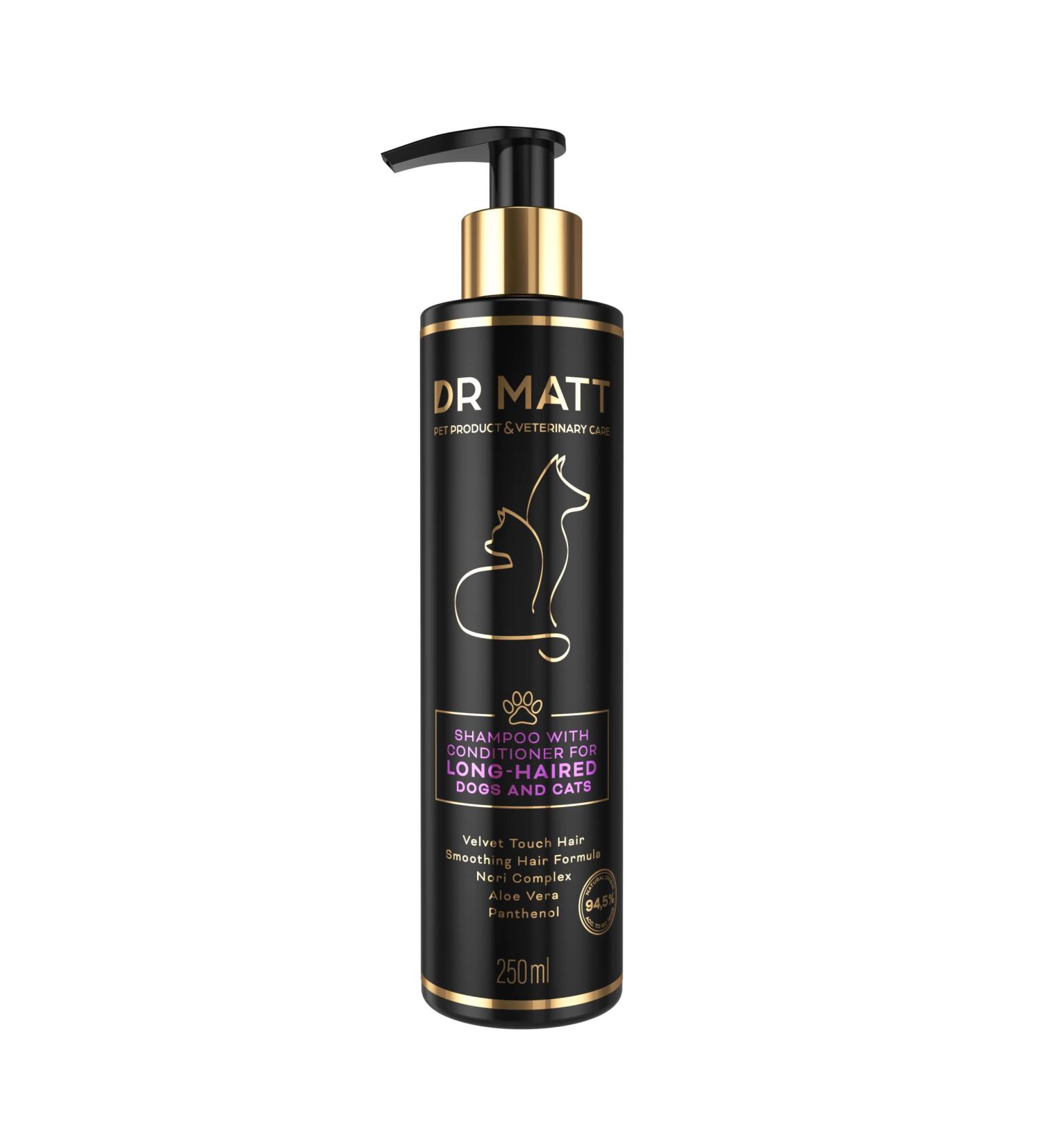 Dr Matt Shampoo & Conditioner for Dogs & Long-haired Cats - B1200 | Best for Healthy Fur & Shine - International Shipping Available - Buy Online on SooperMarket.com