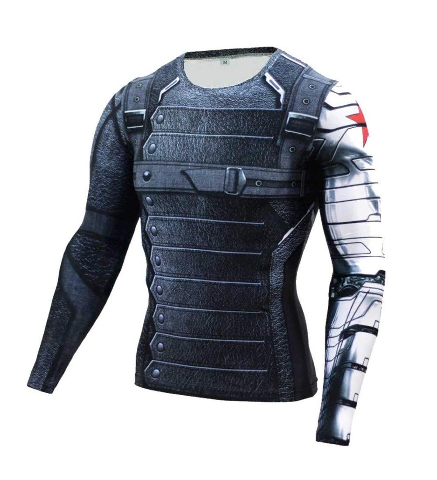 Superhero Compression Sports Shirt Men's Long/Short Sleeve Fitness Tee - Medium - Buy Online on SooperMarket.com